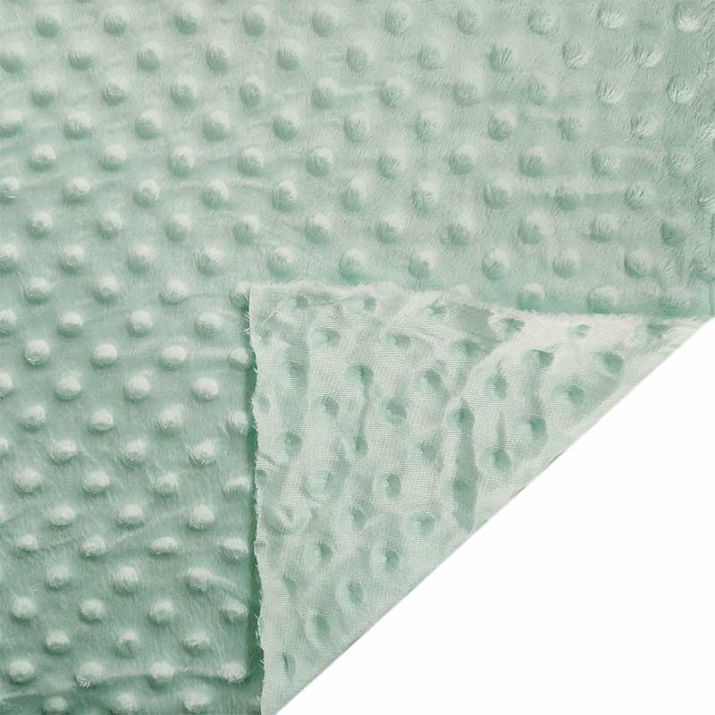 Tessuto Minky Dots Lux Verdino 