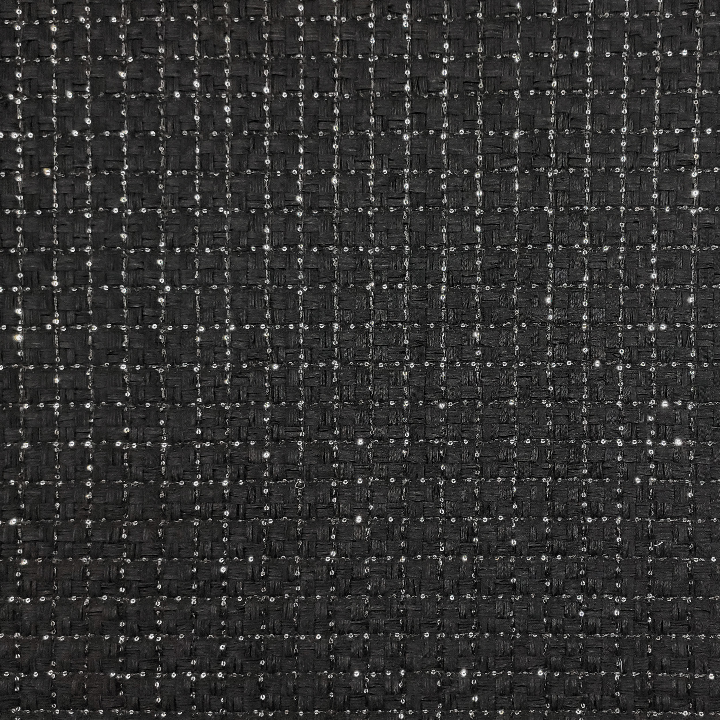 Jacquard Moda Nero con Micro Paillettes
