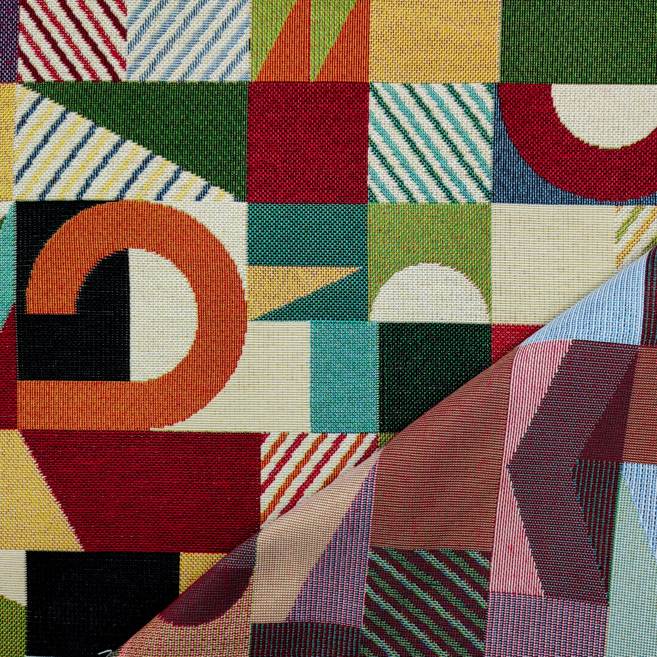 Tessuto Gobelin Fantasia Geometrie Pop