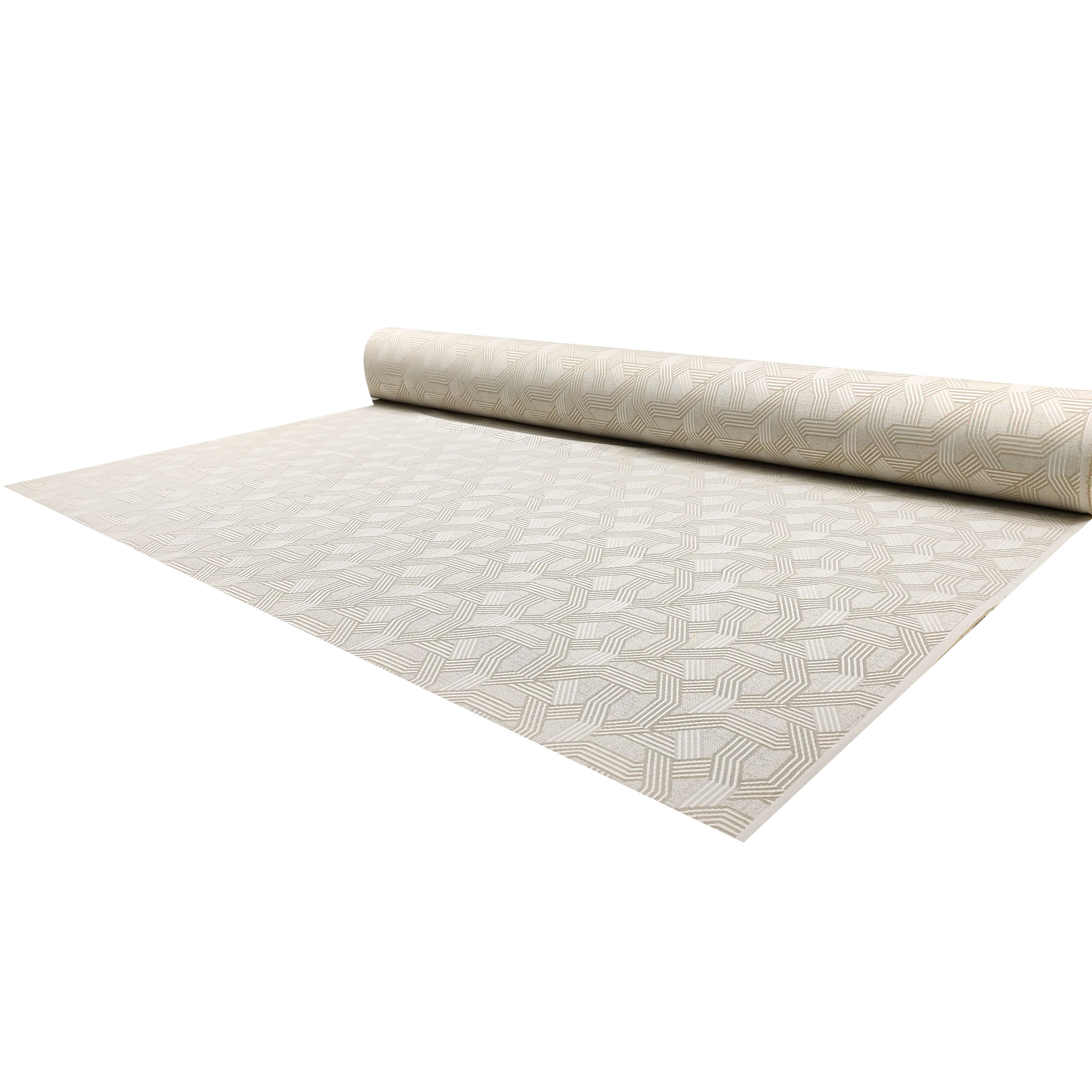 Tessuto Jacquard Geometria Toni Beige