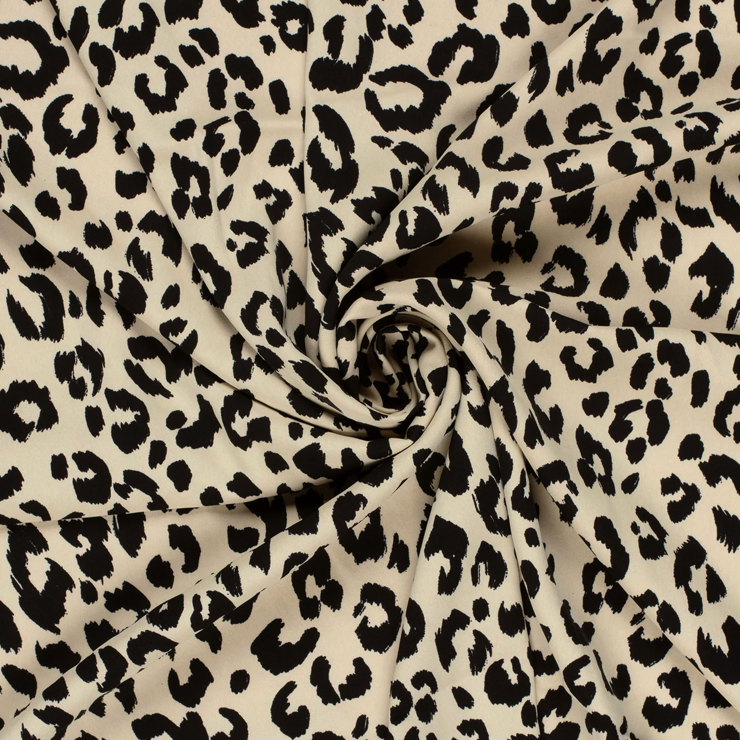 Tessuto Twill Leopardato Sfondo Beige