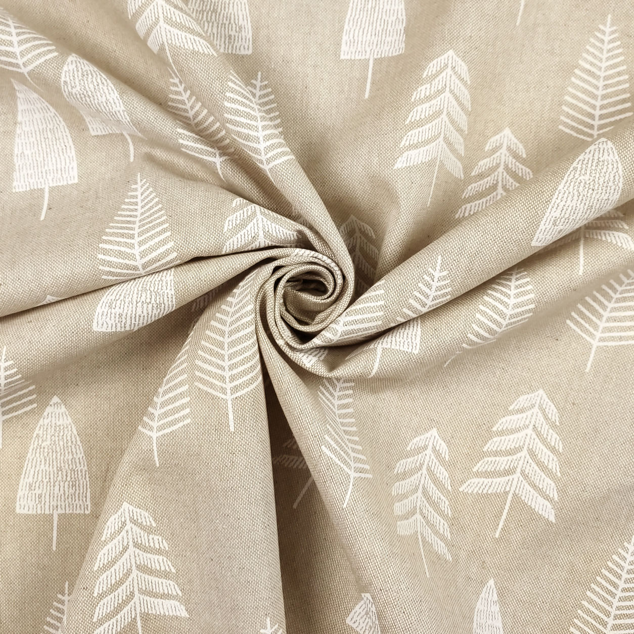 tessuti per cuscini alberi bianchi disegnati