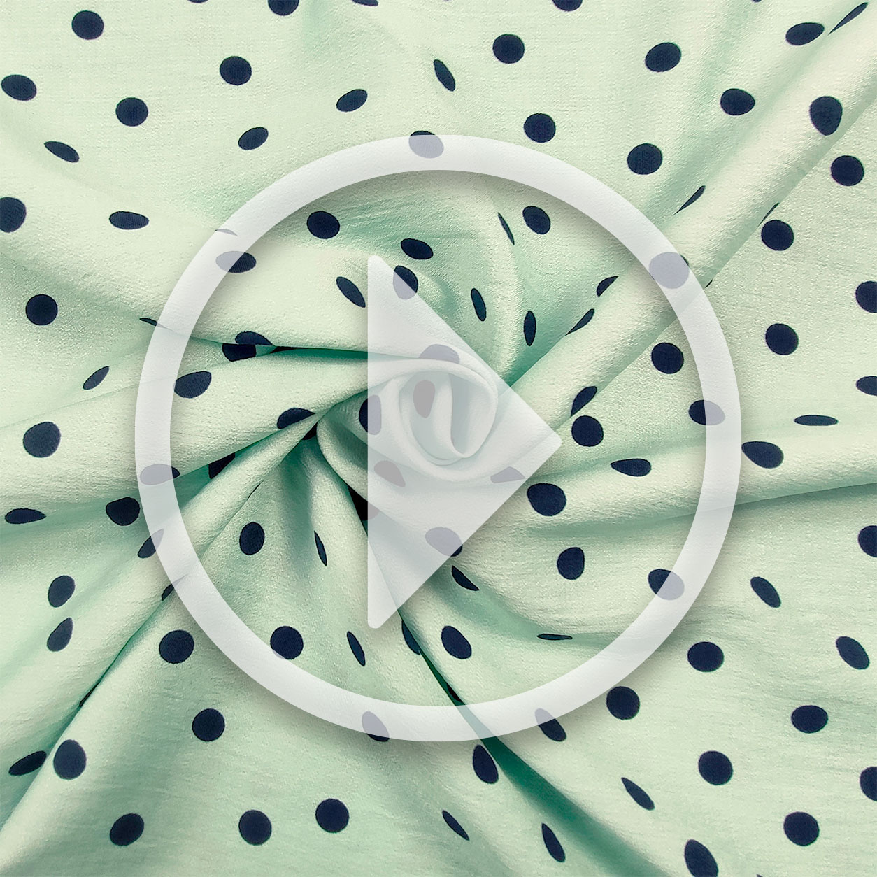 Tessuto Crêpe Viscosa Menta con Pois Image