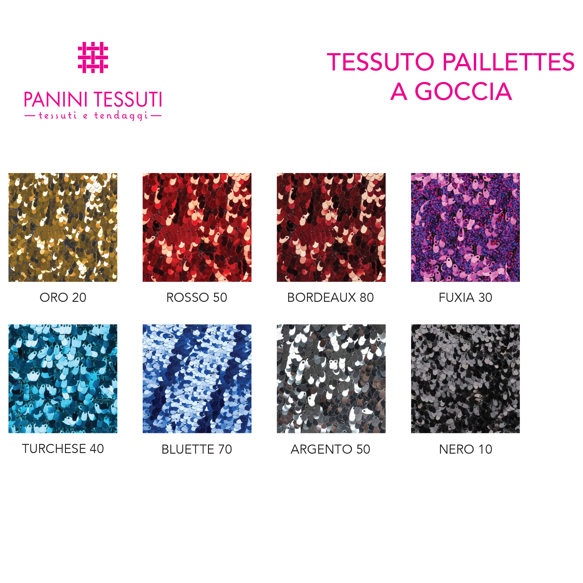 Paillettes goccia colori