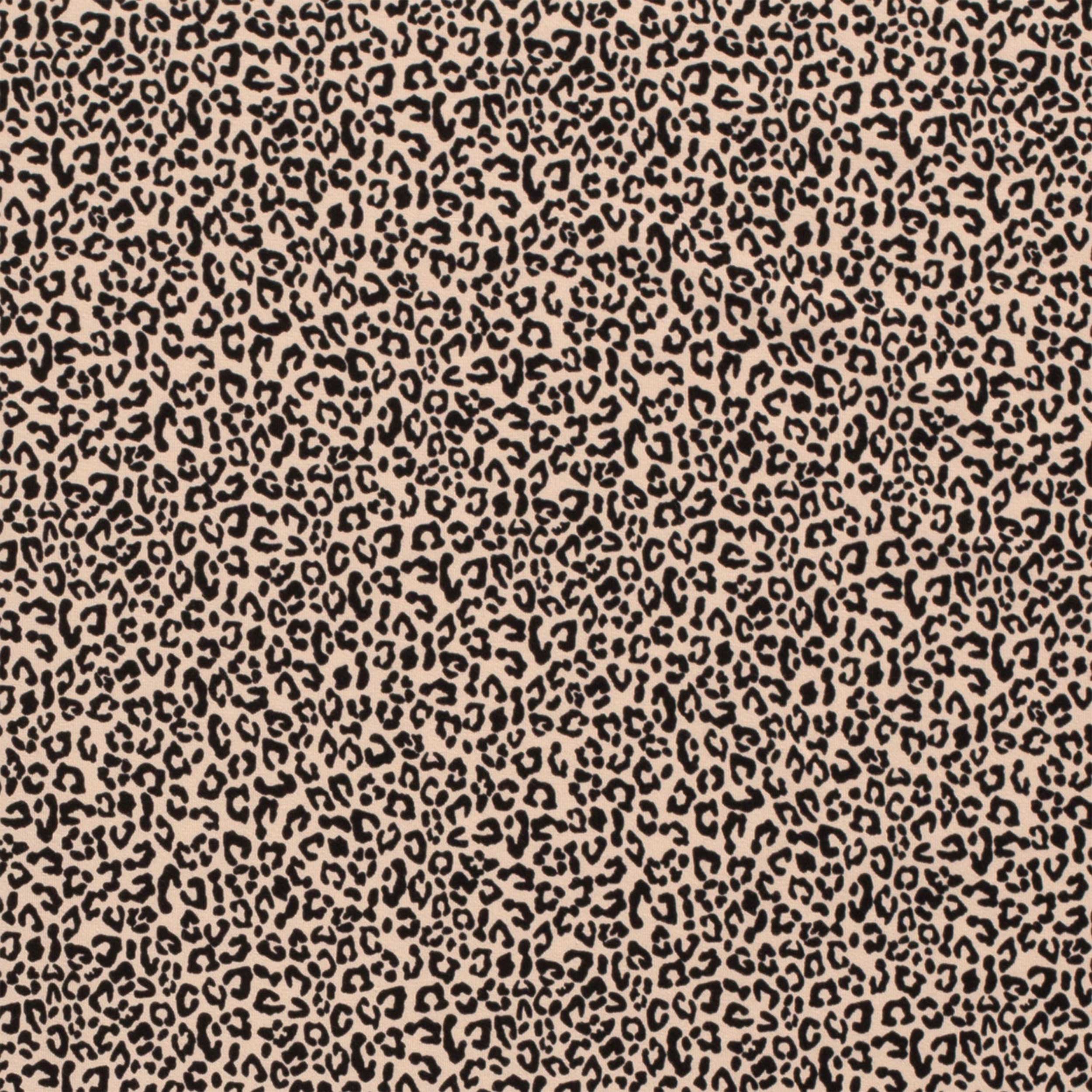 Jersey Cotone Beige Fantasia Leopardata Image