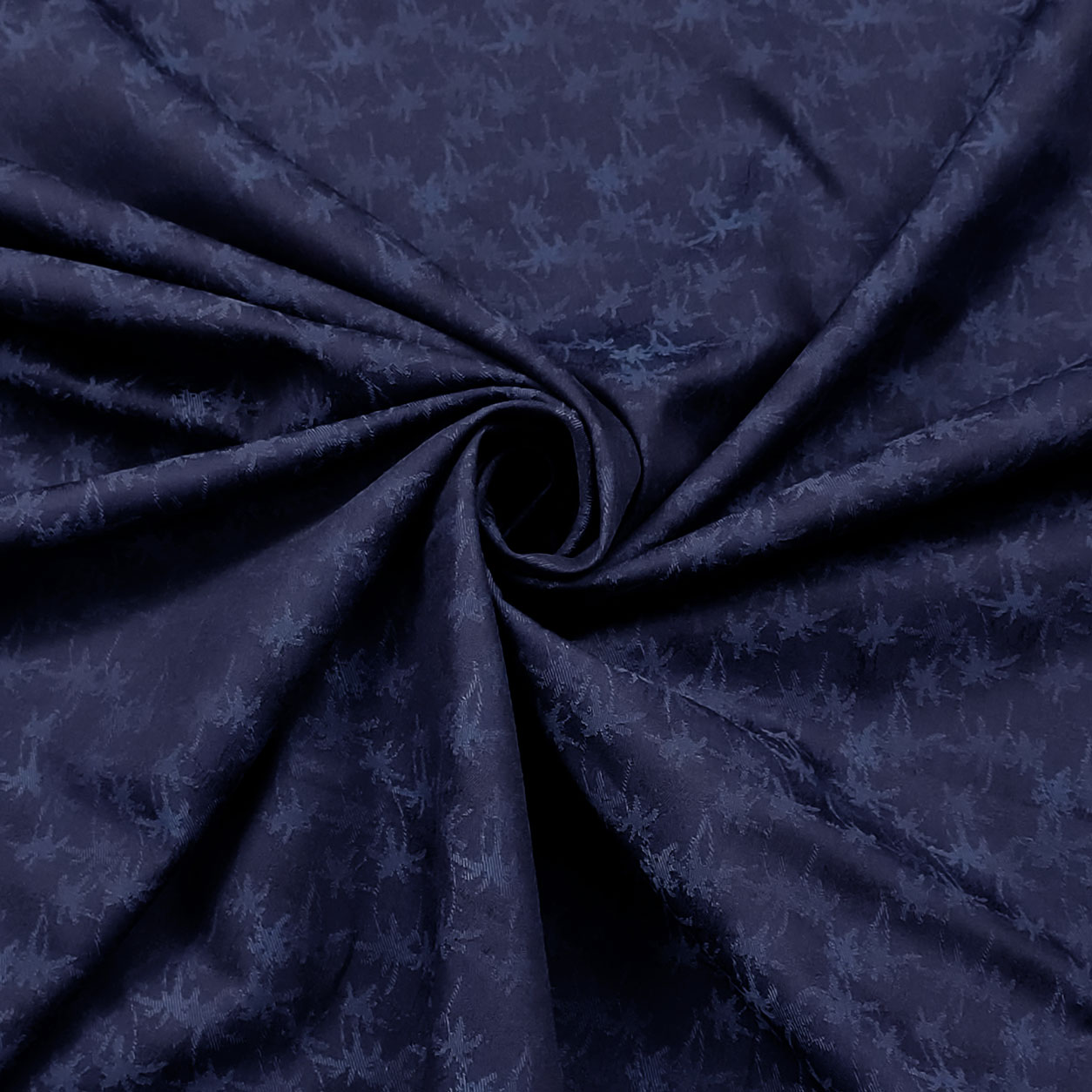 tessuto-di-cotone-palme-sfondo-blu-scuro