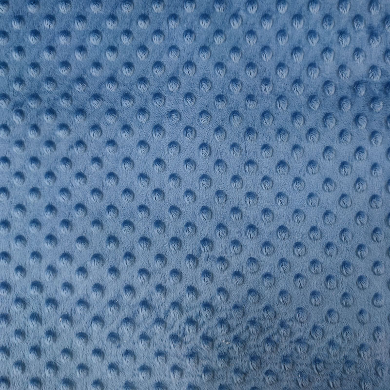 Tessuto Minky Dots Lux Avio 
