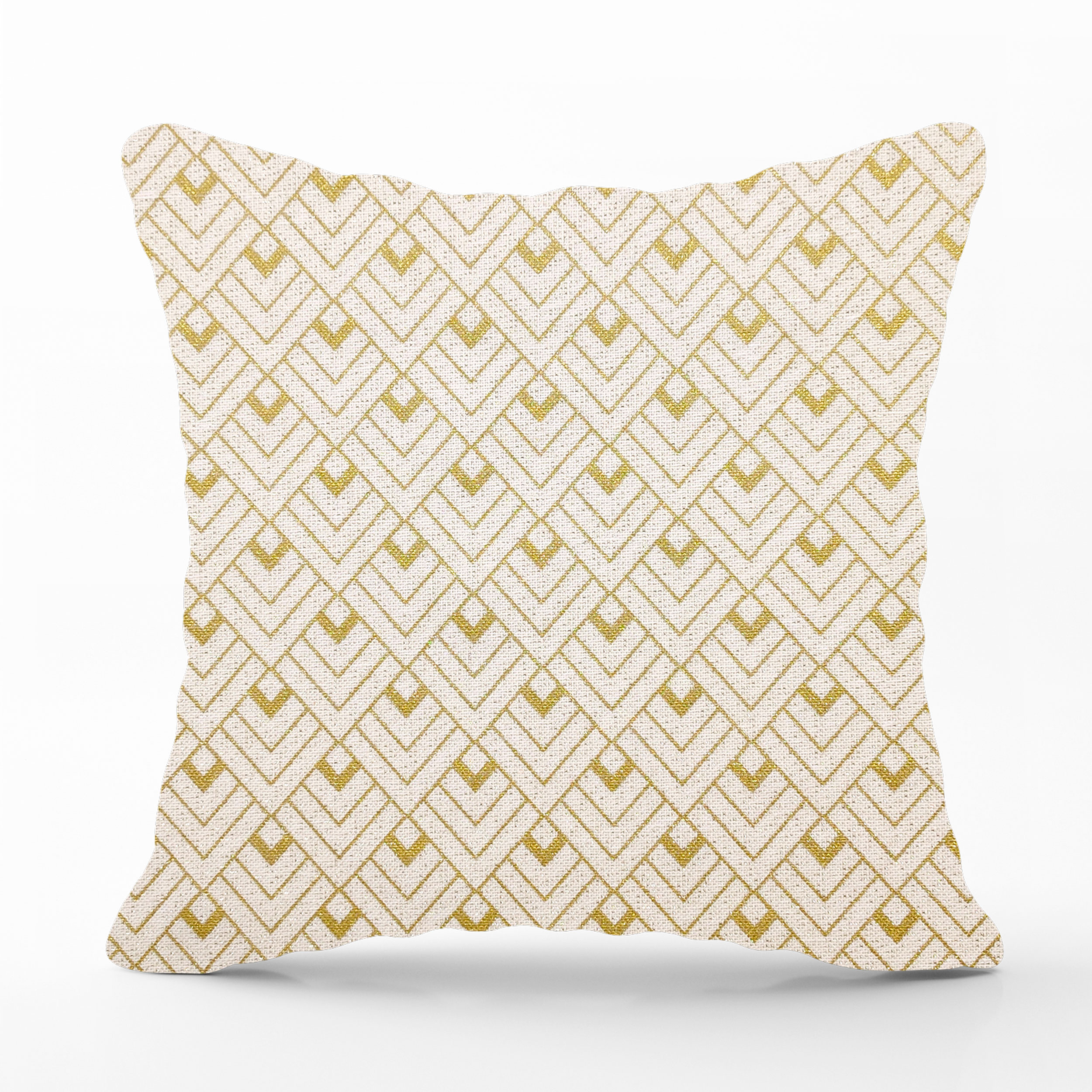 Federa per Cuscini Fantasia Geometria Oro Lurex Image
