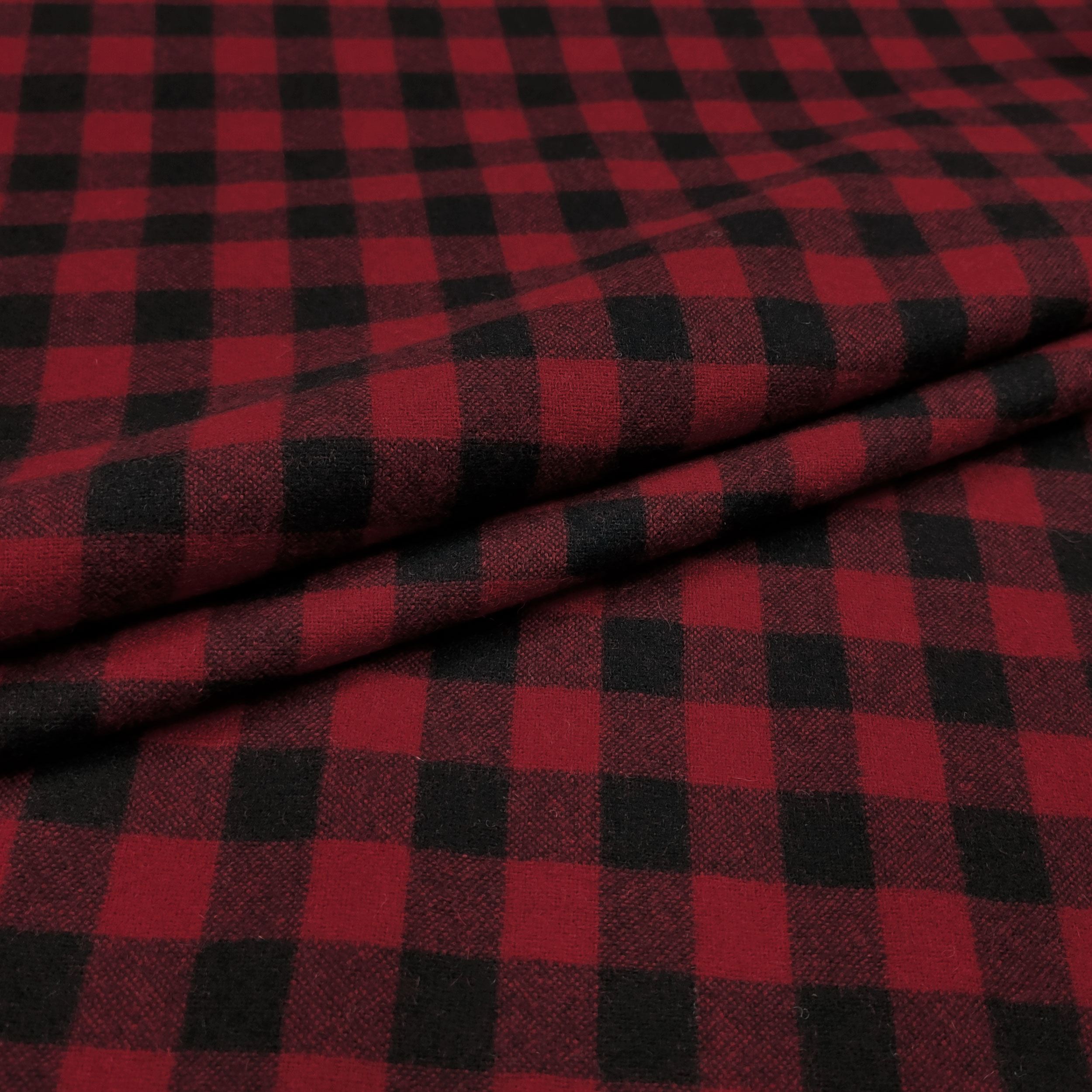 Flanella Quadretti Rosso e Nero