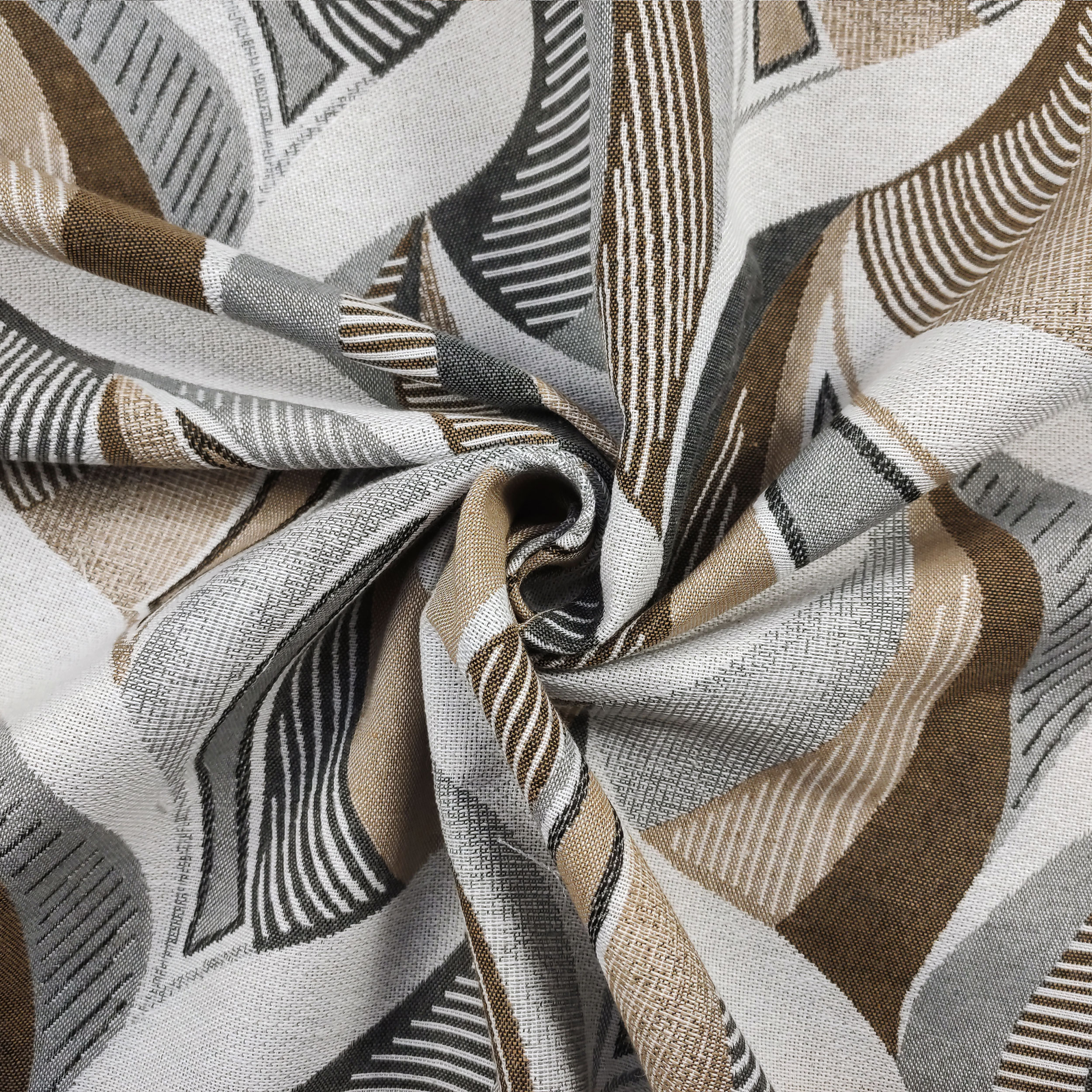 Jacquard Geometrico Beige e Grigio