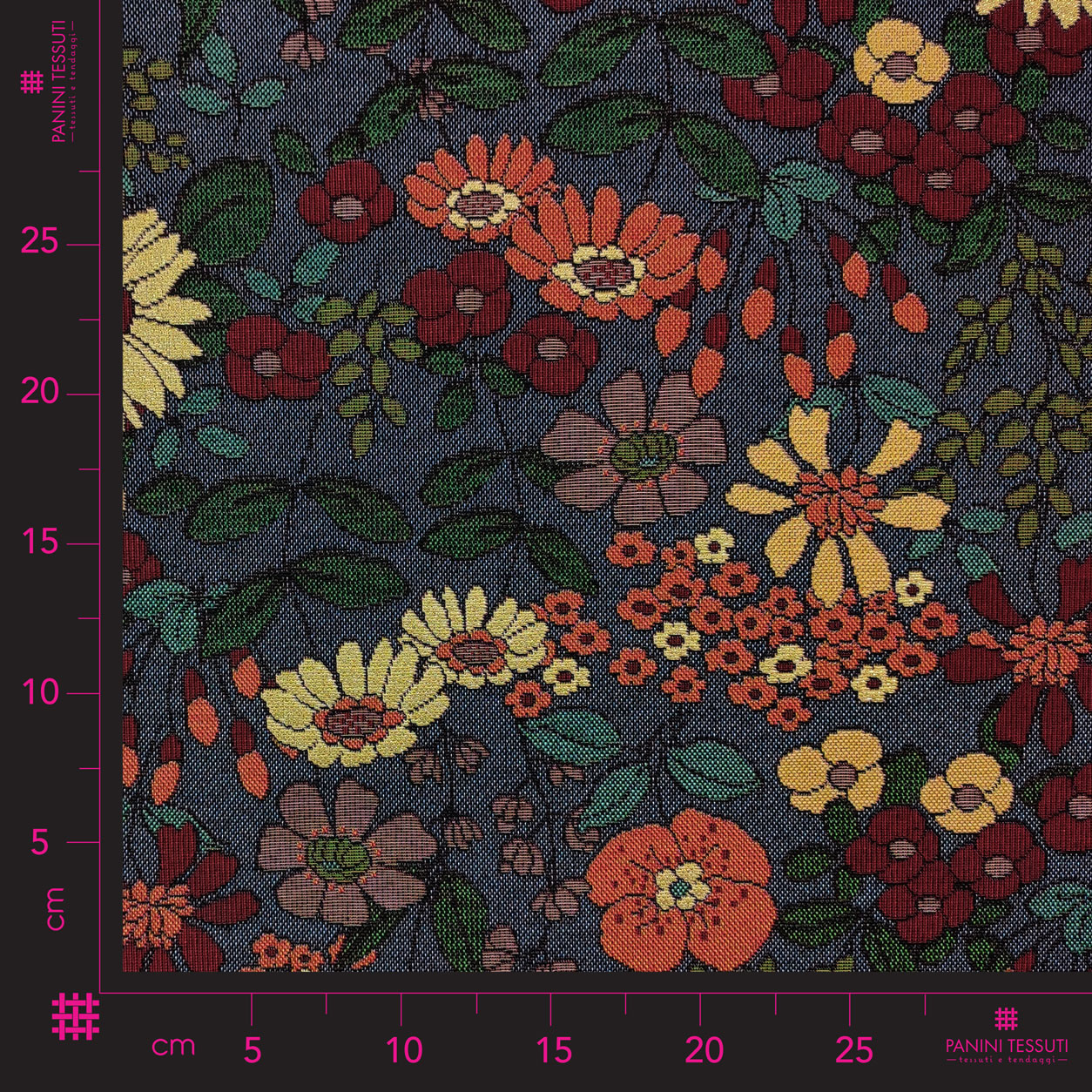 Gobelin Fantasia a Fiori con Inserti in Lurex