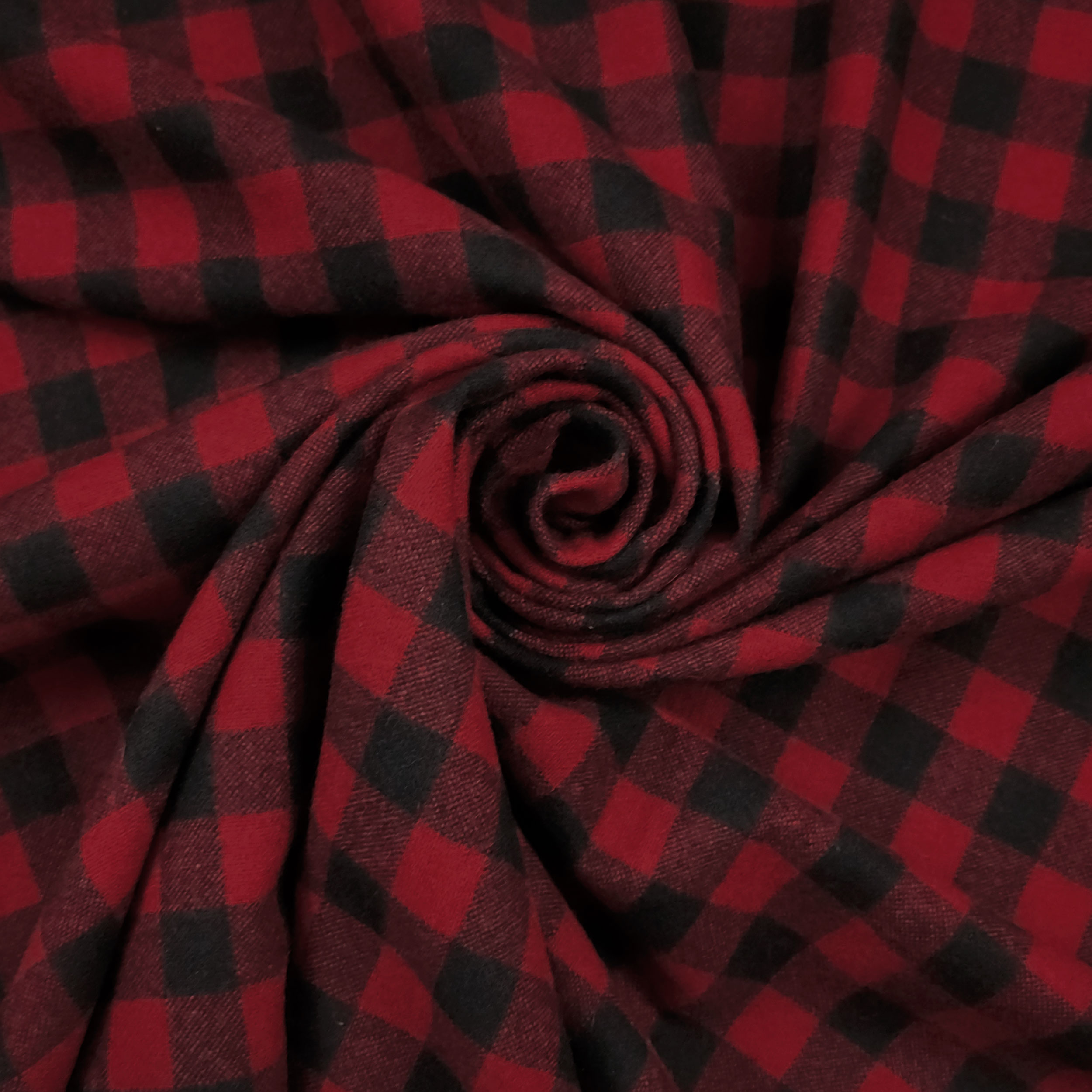 Flanella Quadretti Rosso e Nero