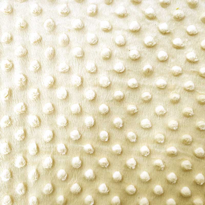 Tessuto Minky Dots Lux Giallino 