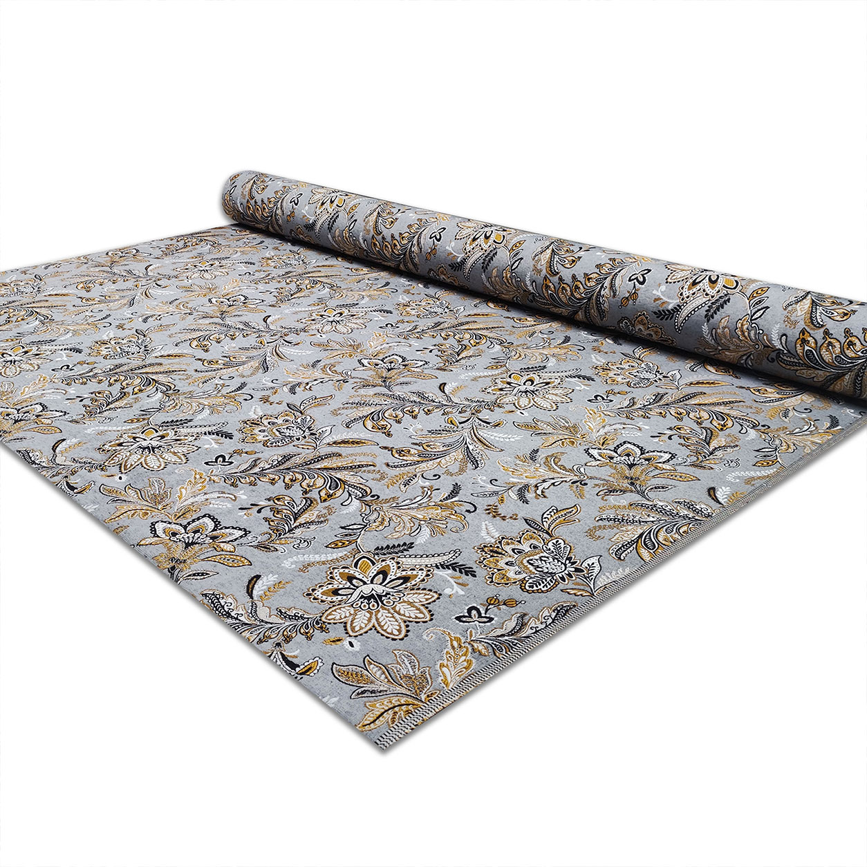 Tessuto Jacquard Floreale Damascato Image