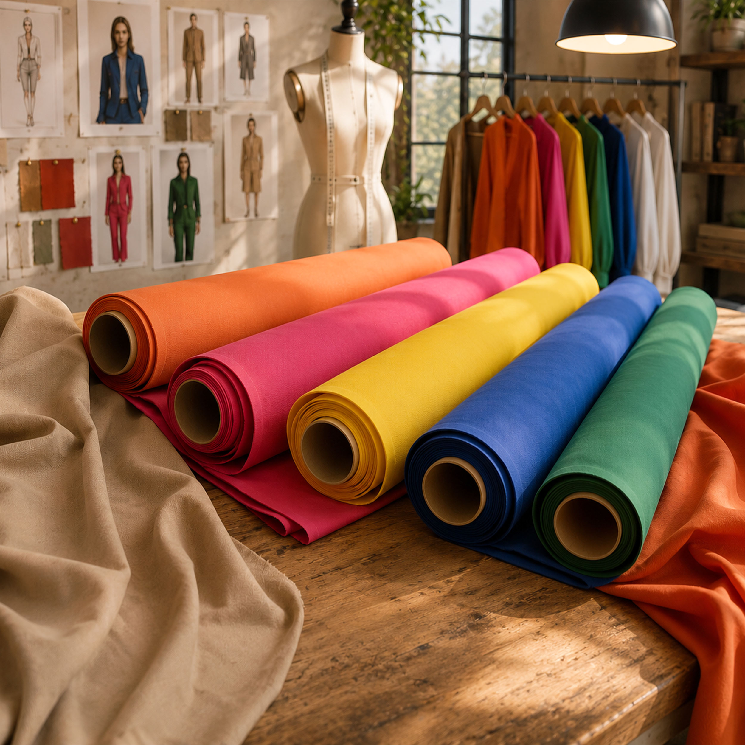 Tessuto Misto Cotone per Abbigliamento Image