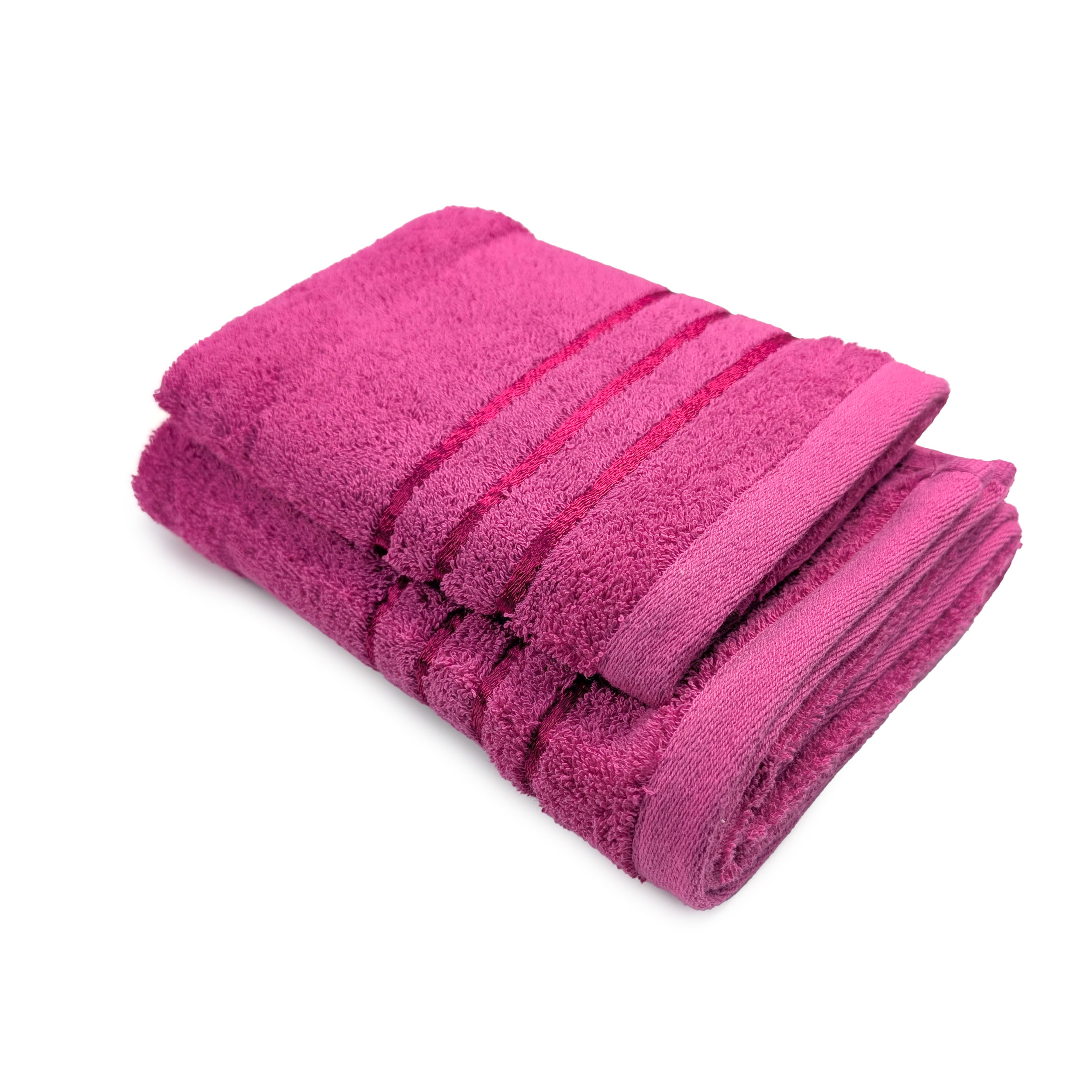 Set Asciugamani Bagno Viso e Ospite Fuxia Image