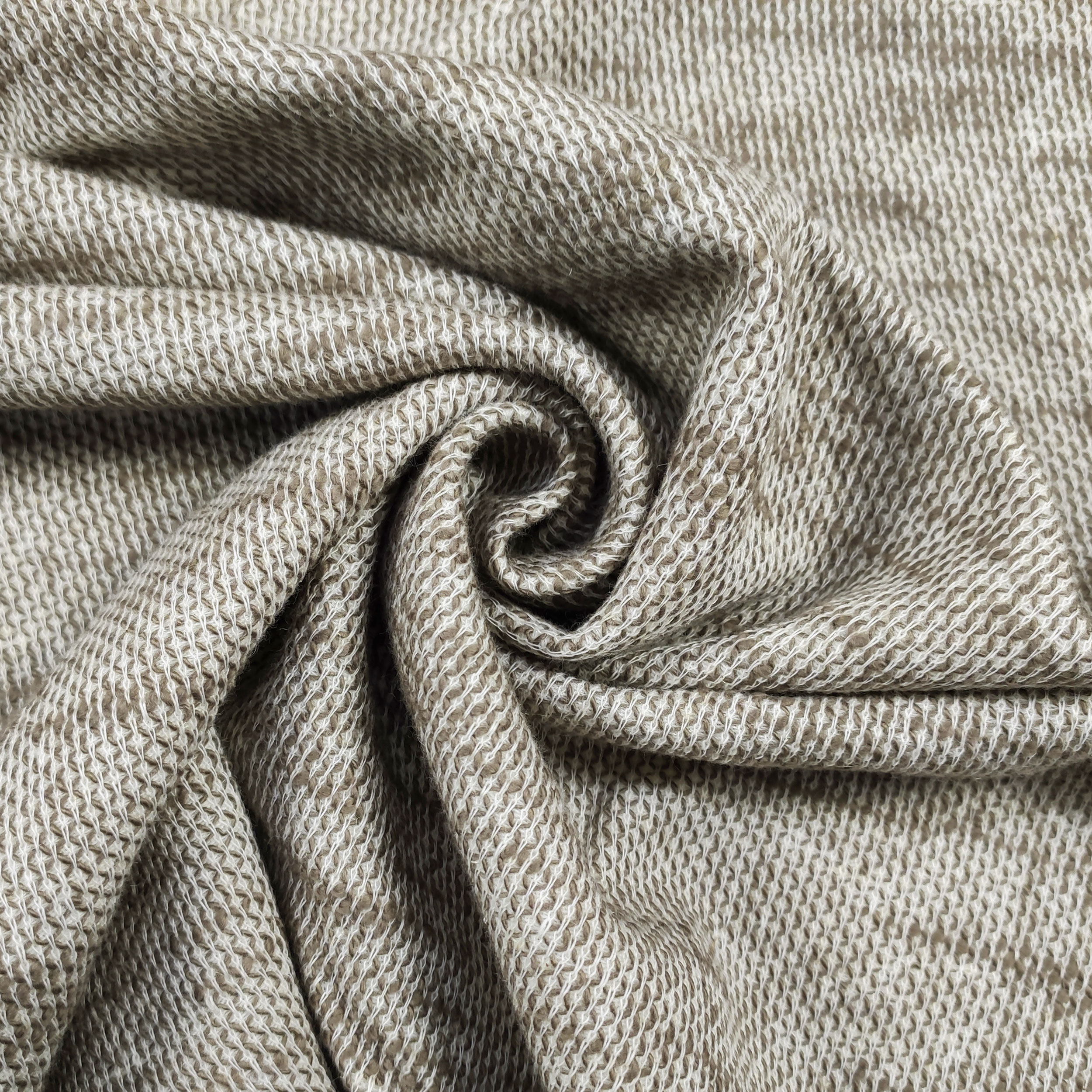 Tessuto Maglia Beige Melange