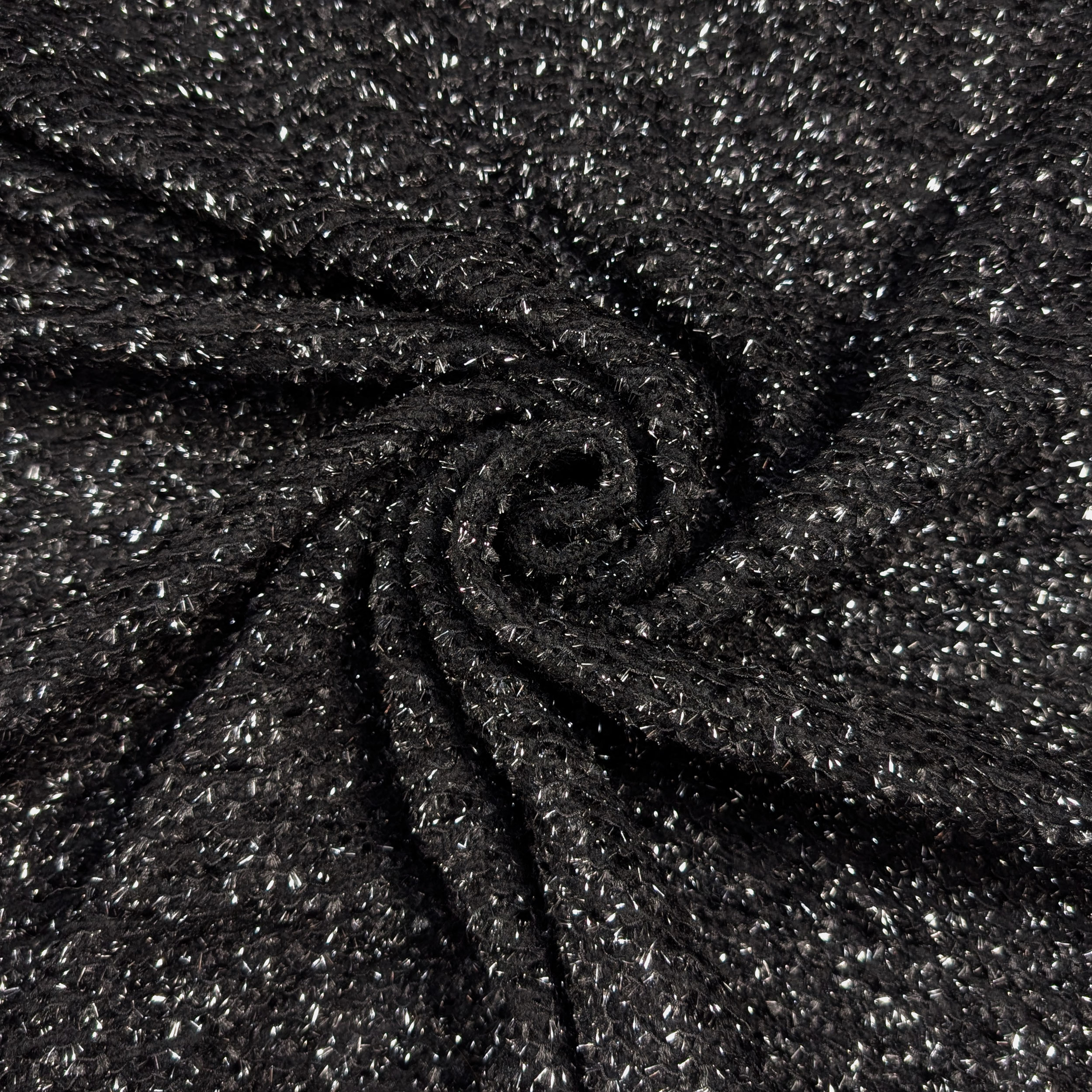 Tweed Nero Lurex Argento Image