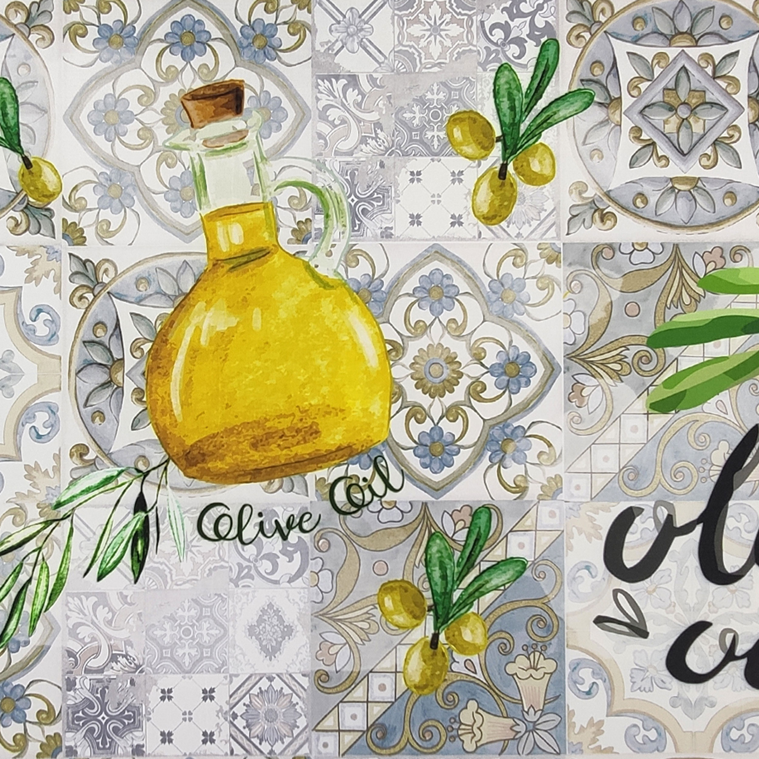 passatoia da cucina maiolica olio oliva