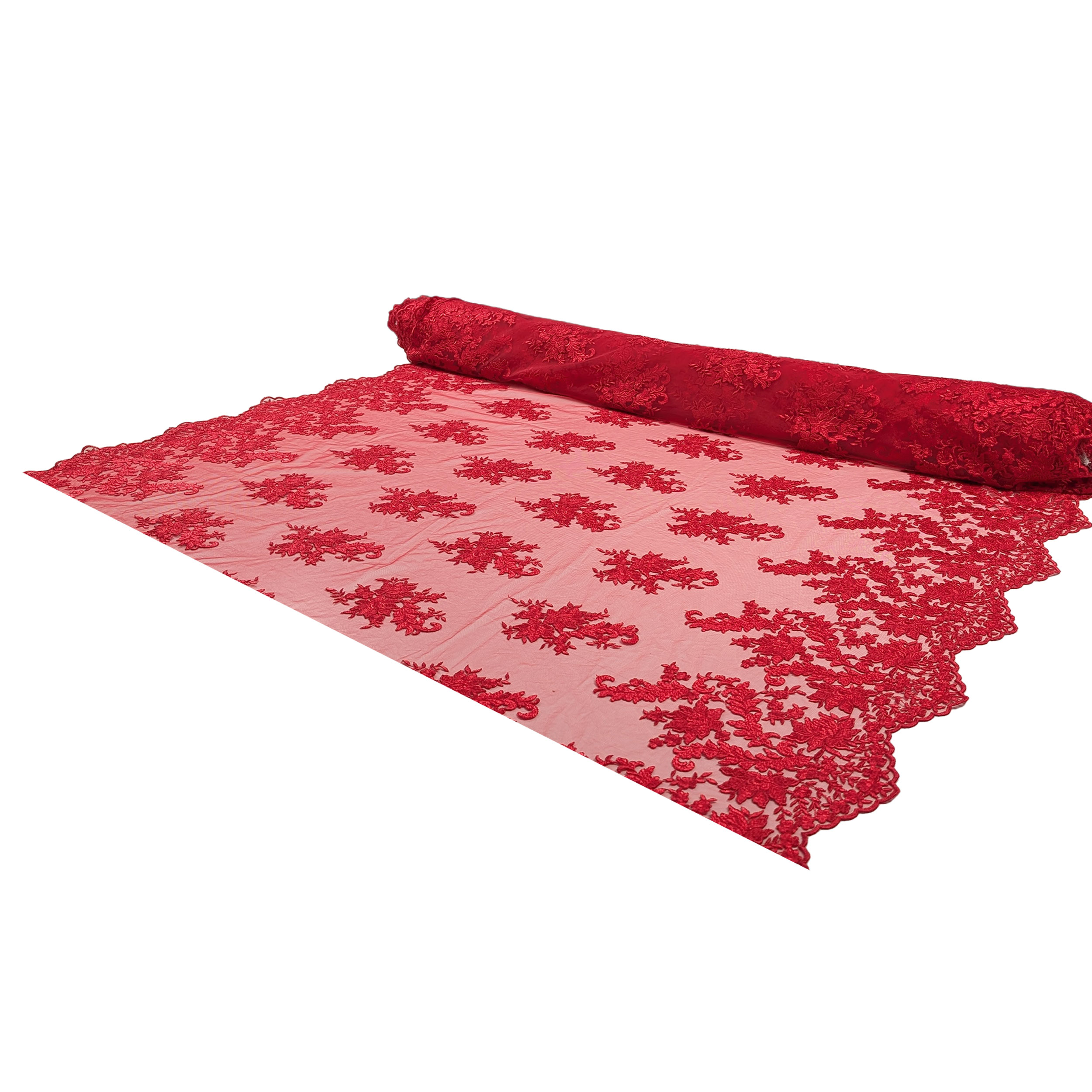 Pizzo Alta Moda Doppio Bordo Rosso Image