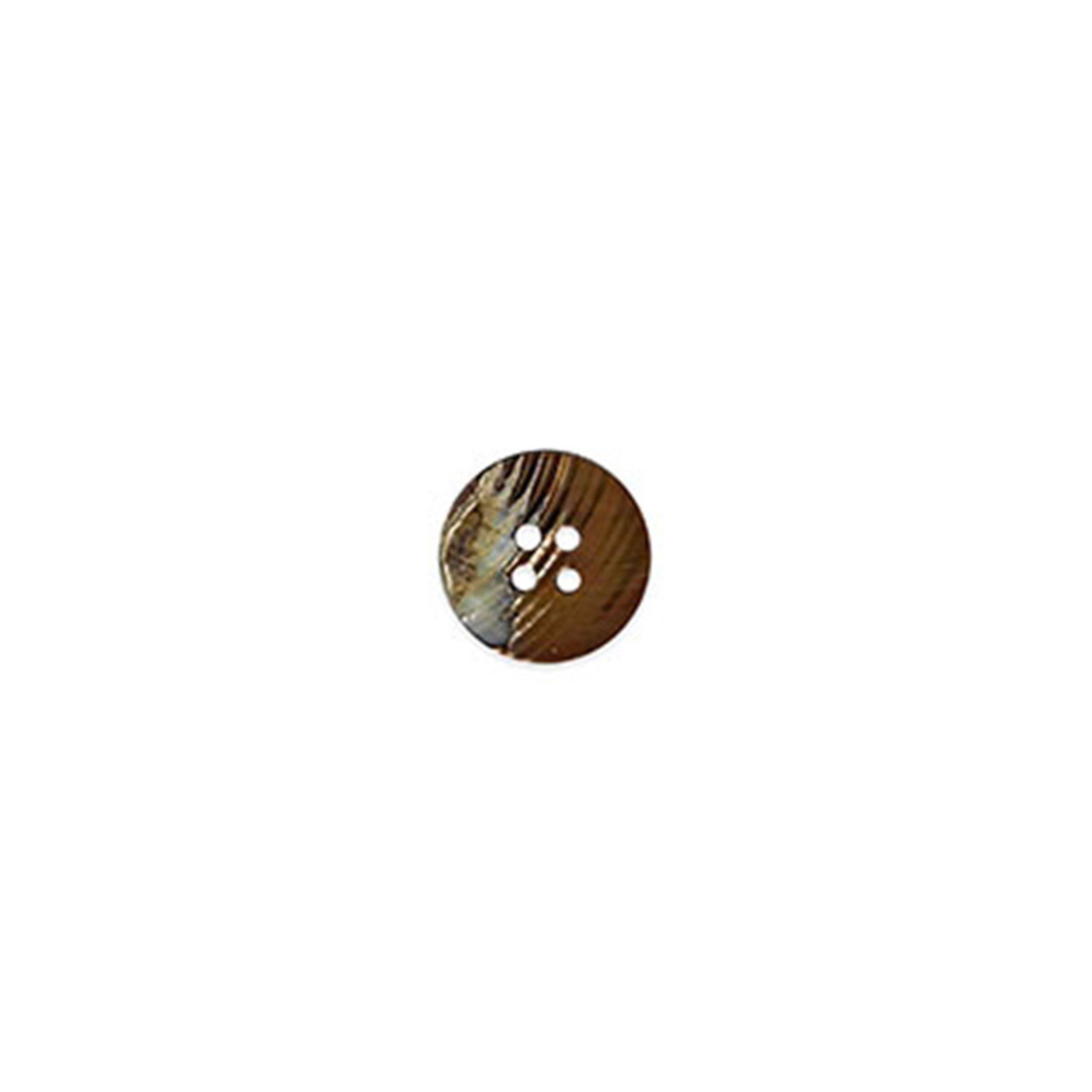 Bottone Madreperla 4 Fori Marrone Chiaro Lin 16 Image