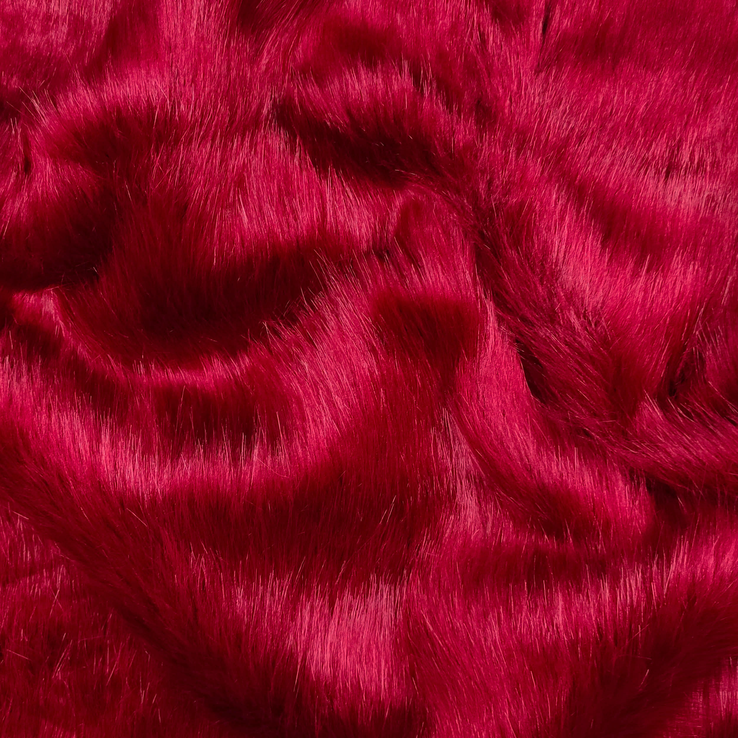 Tessuto Pelo Lungo Rosso Bordeaux