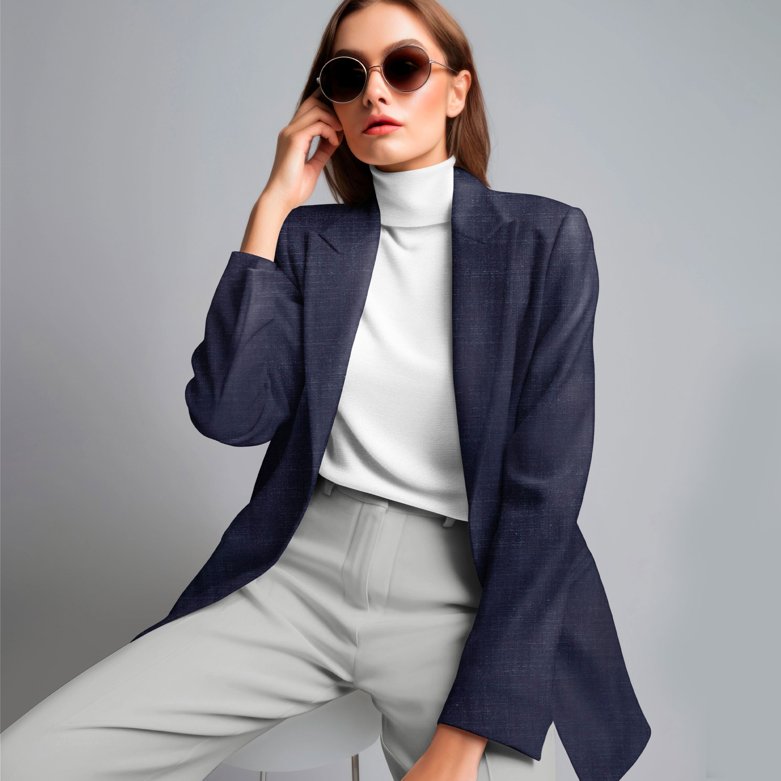 Jeans di Cotone Blu Image