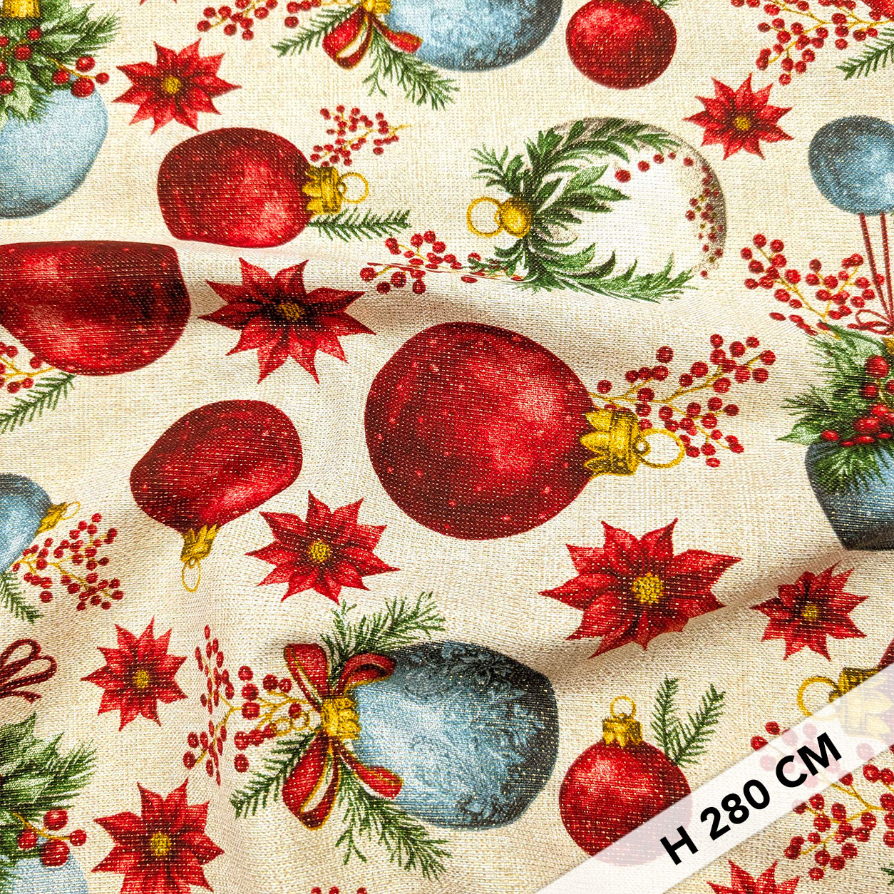 Panama Natalizio Oro Chiaro Lurex con Palline Image
