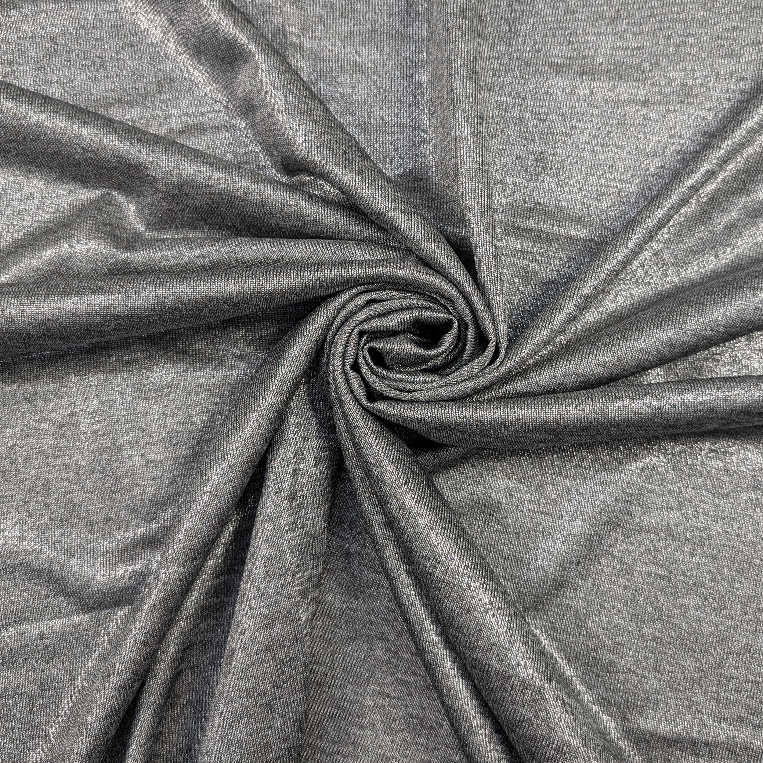 Jersey Grigio Spalmato Lurex Argento Image