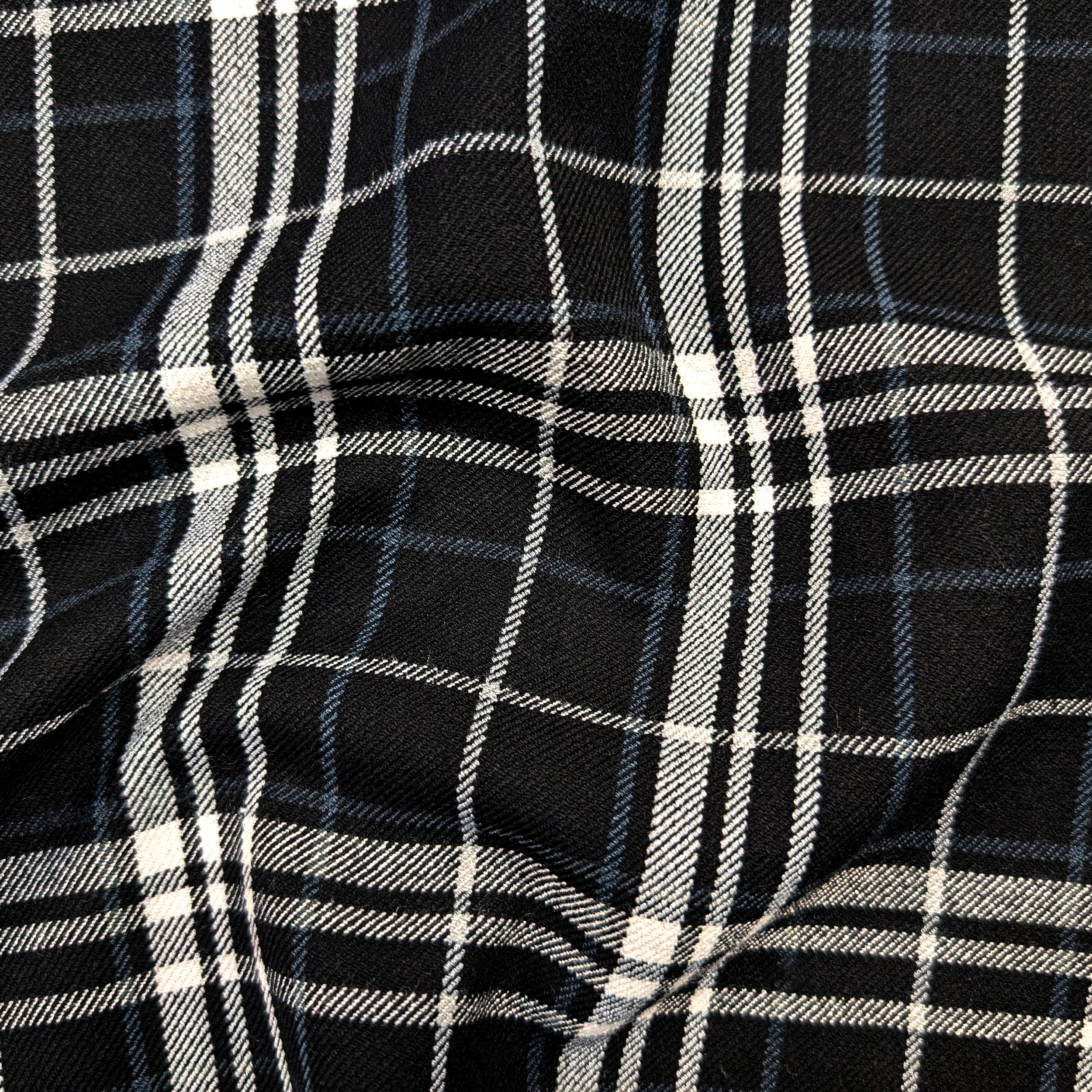 Tartan Bianco e Nero per Cappotti