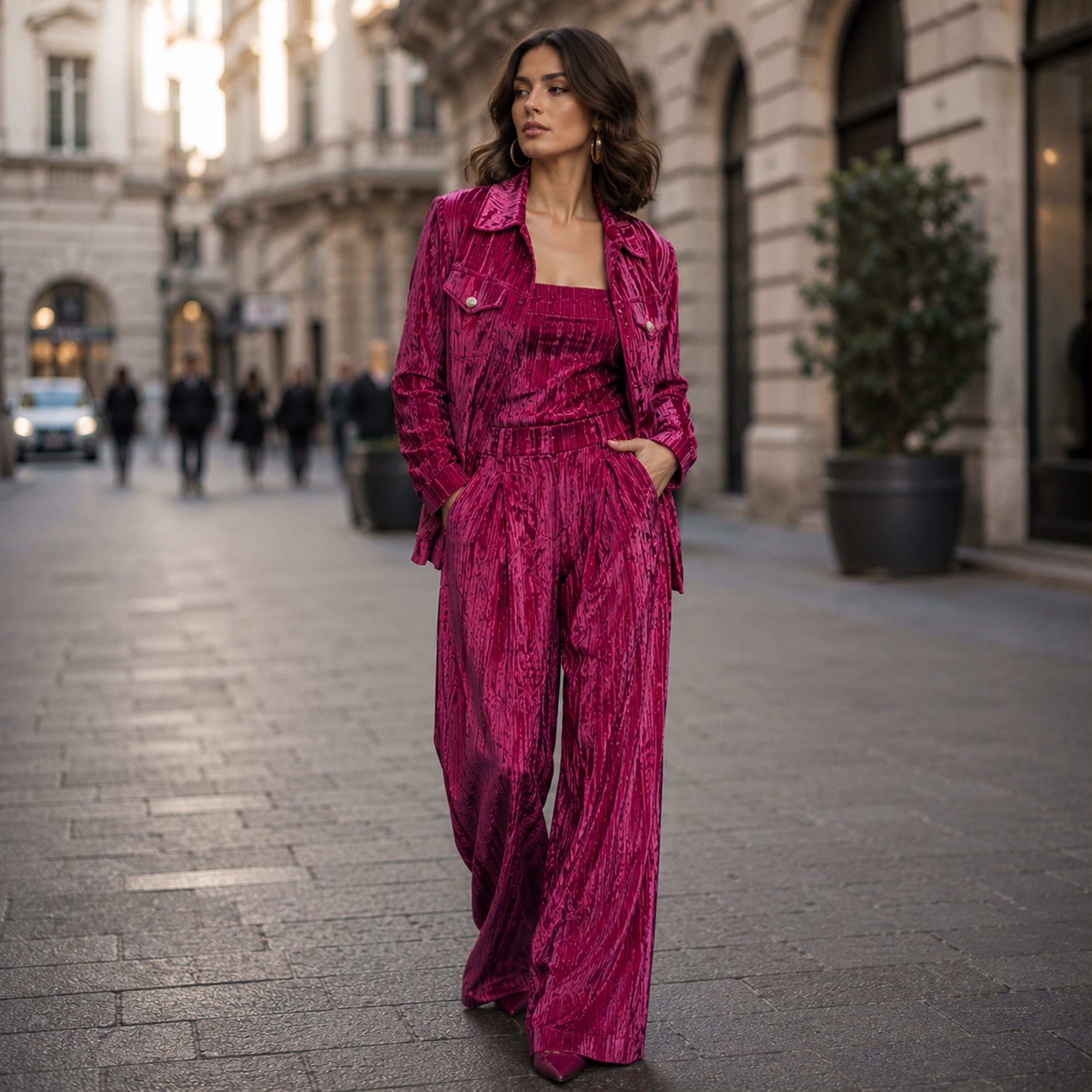 Velluto Goffrato Fuxia Image