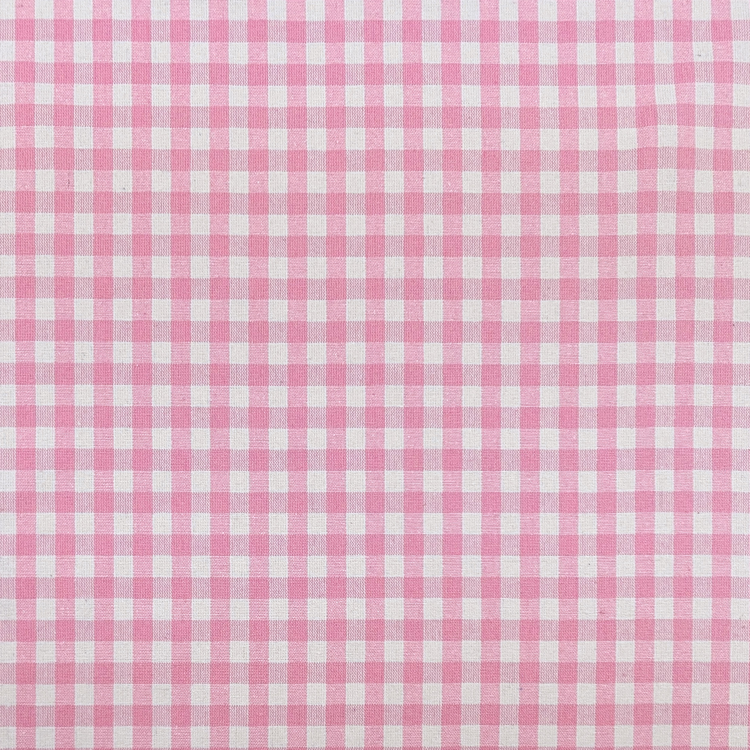 Cotone Lavato Tinto in Filo Quadretti Rosa Image
