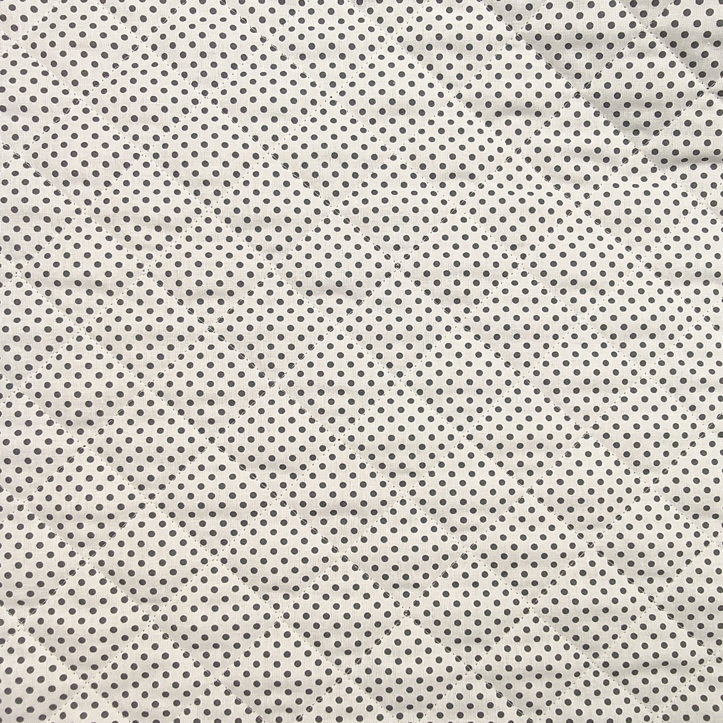 Trapunta Double Grigio Avio con Pois