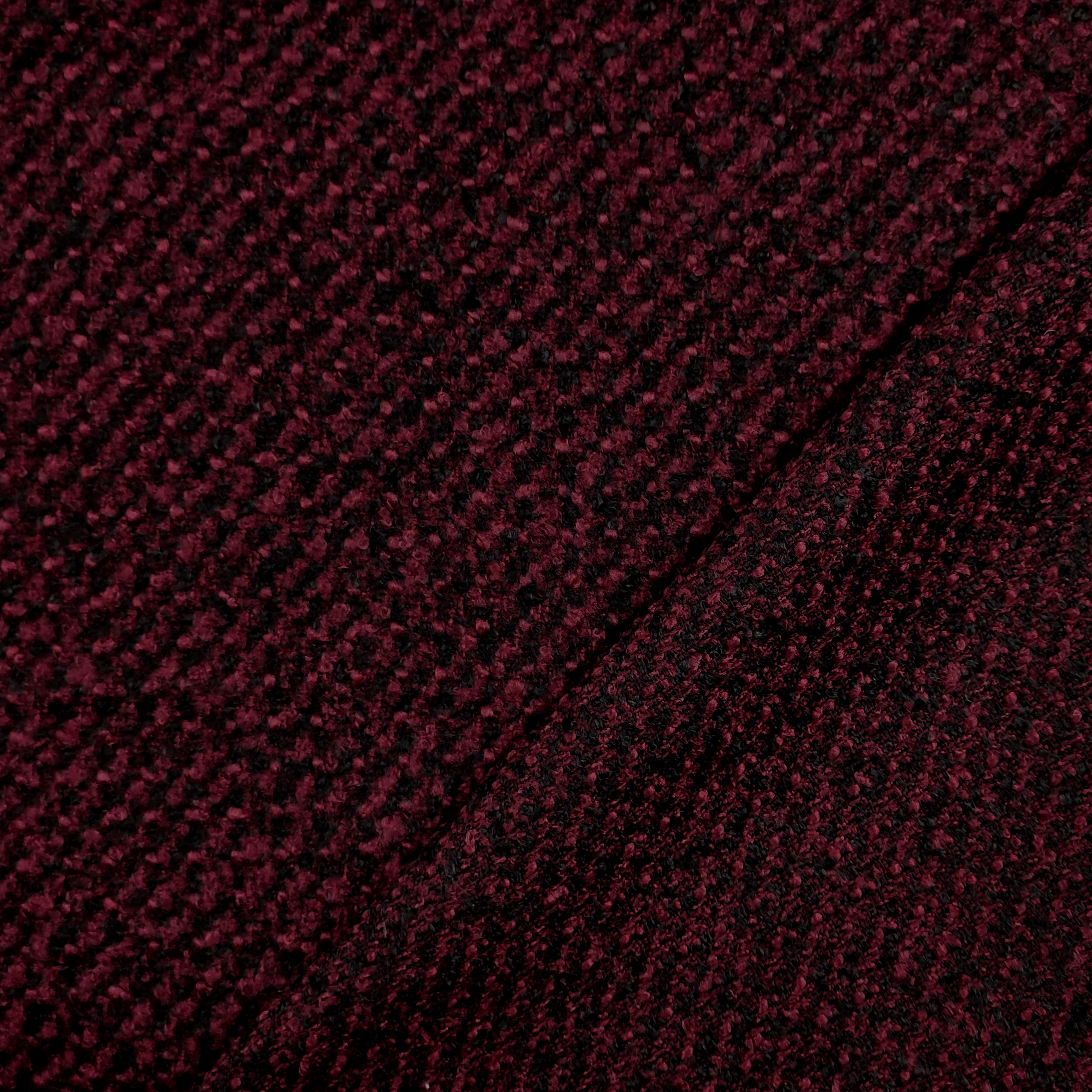 Cappotto Tweed Bordeaux e Nero