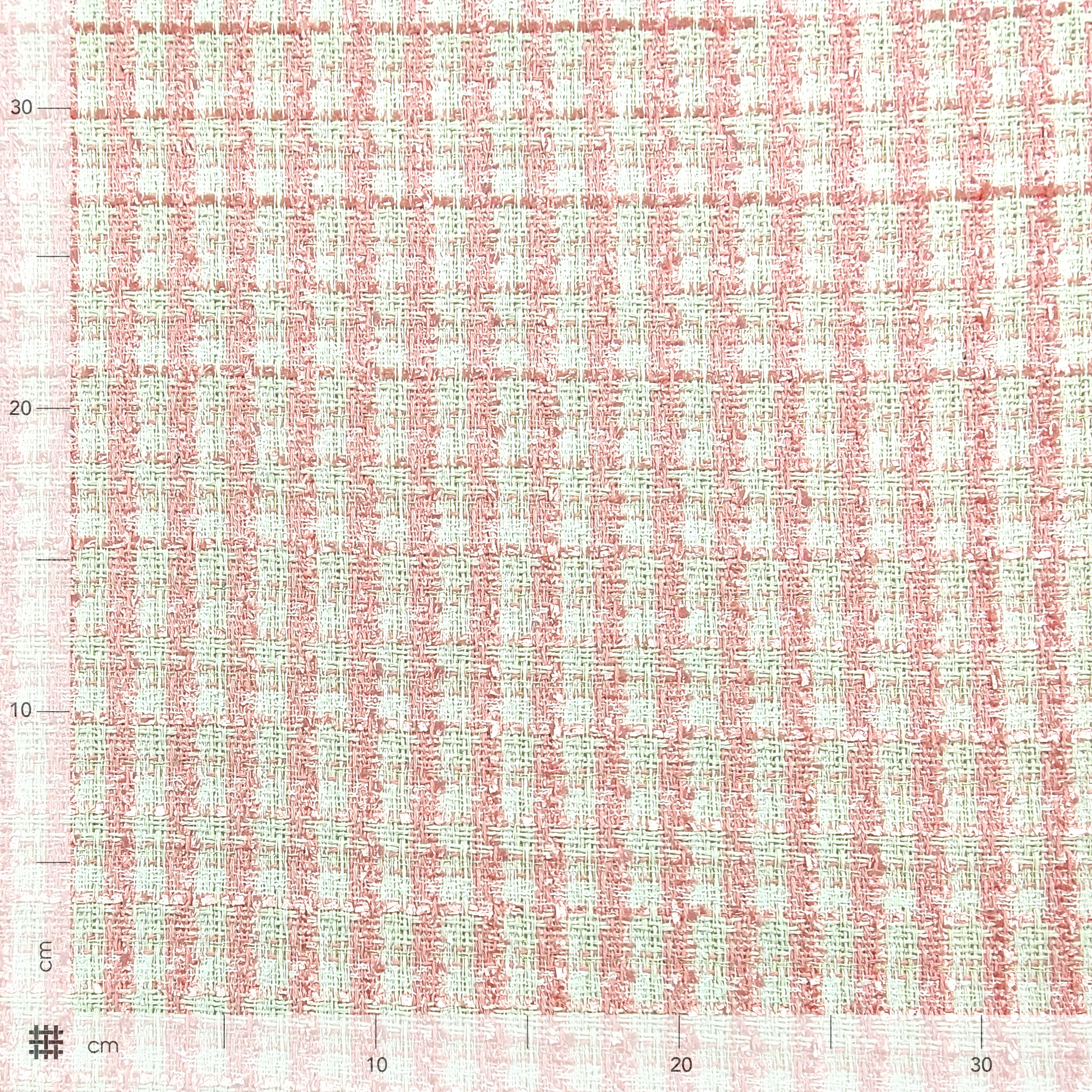 Tweed Alta Moda Rosa Bianco Lurex