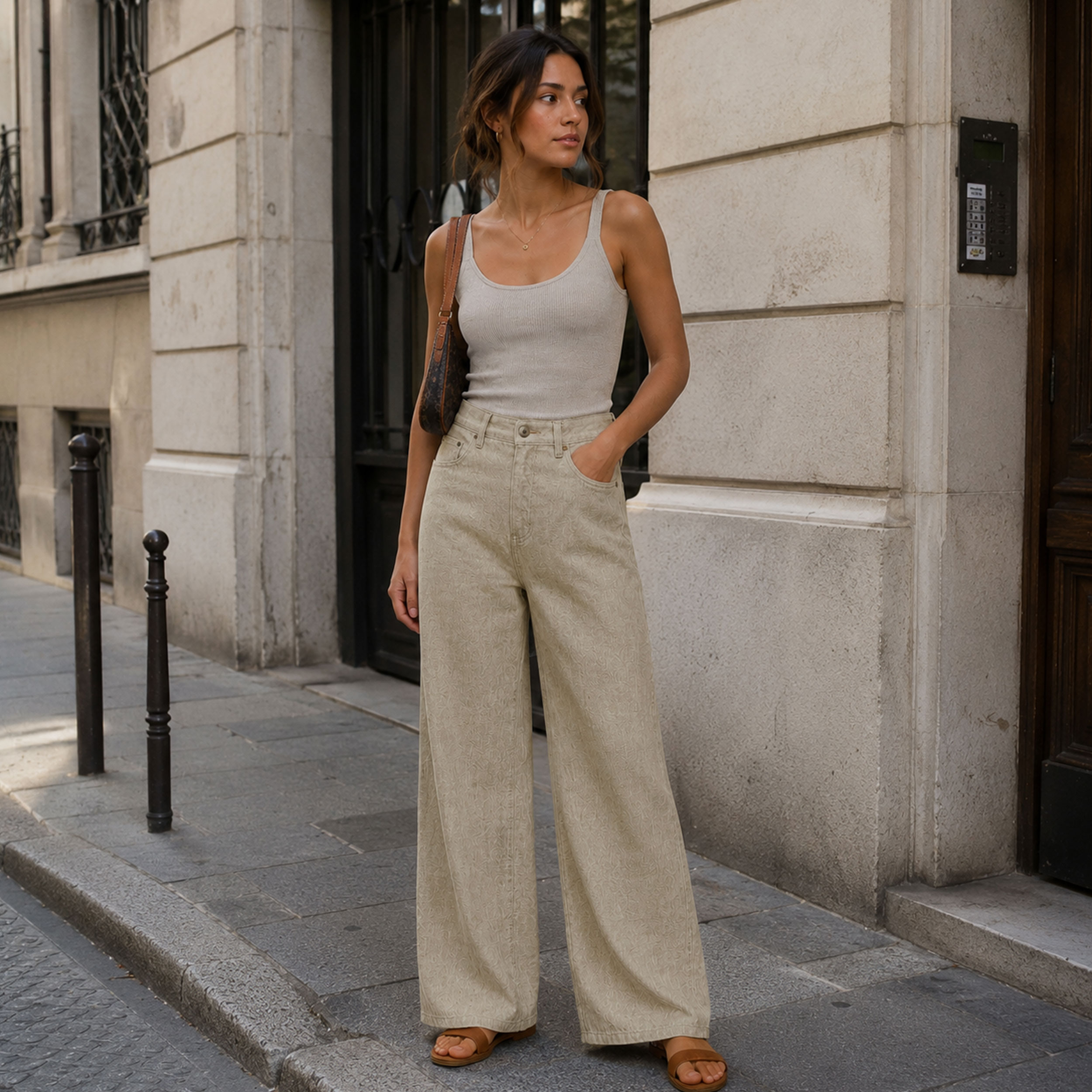 Lino Moda Jeans Beige Image