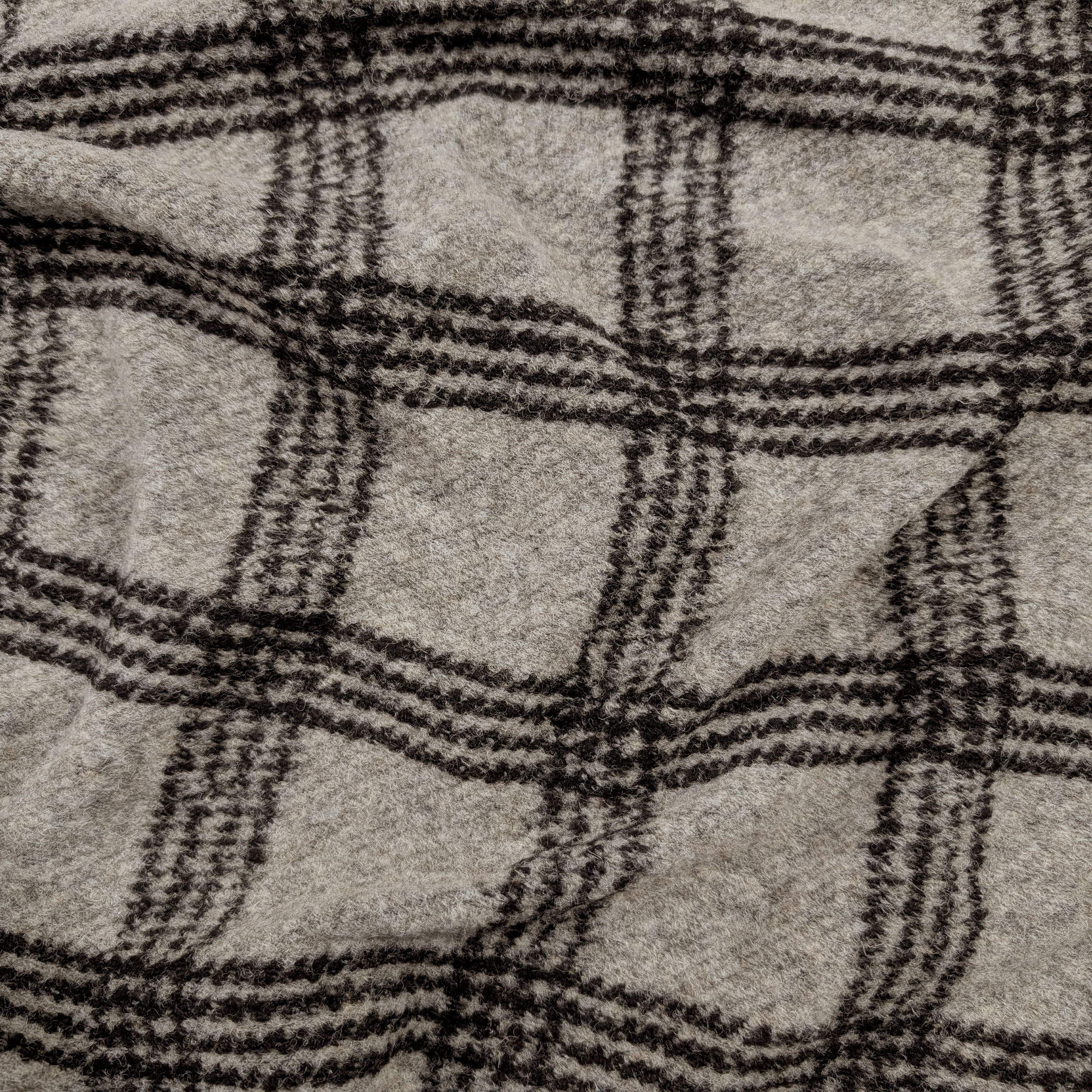Lana Cotta Tartan Nero Sfondo Melange Image