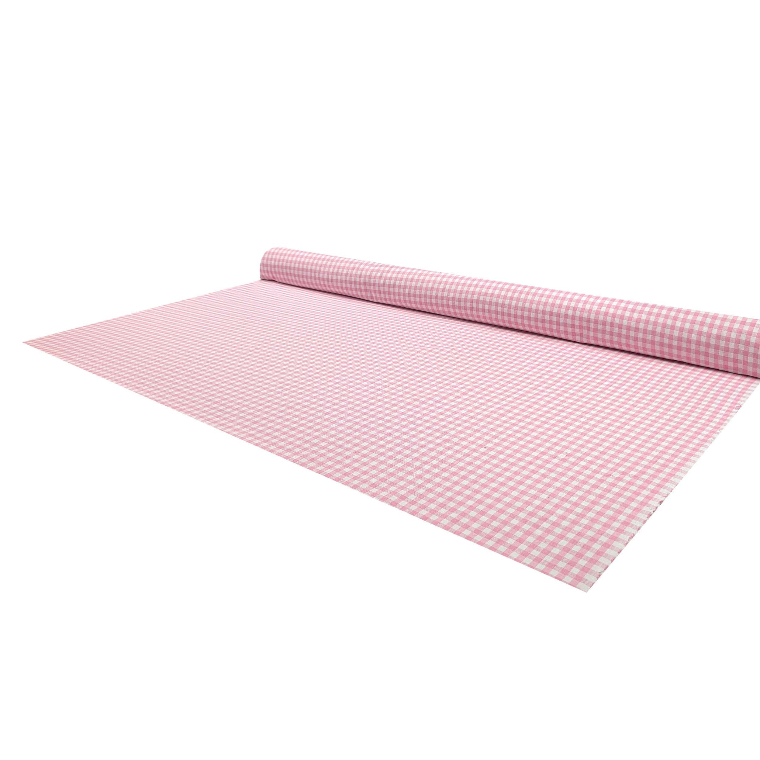 Cotone Lavato Tinto in Filo Quadretti Rosa Image