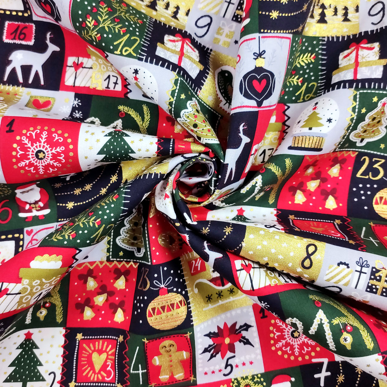 Tessuti di natale lurex avvento
