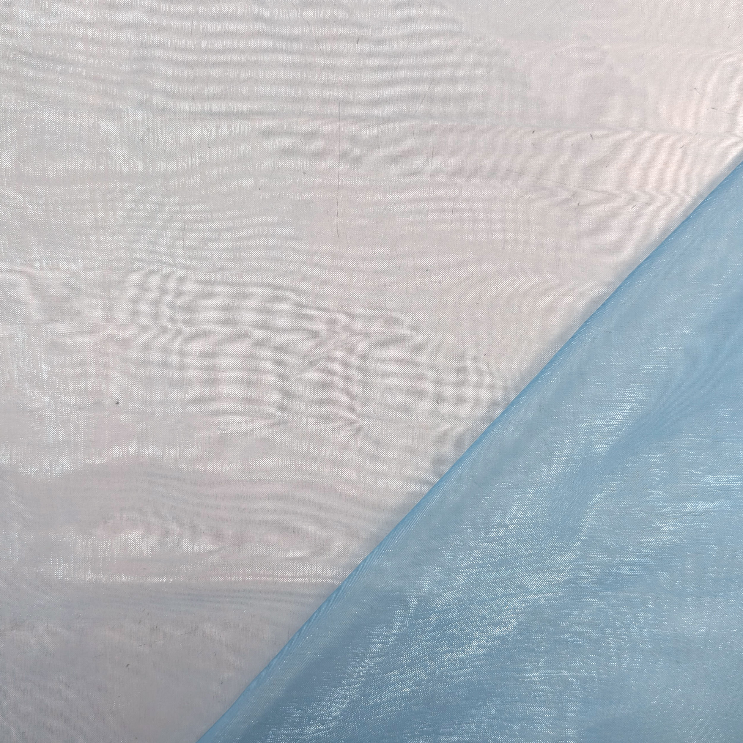 Ritaglio Tessuto Organza H 140 cm Azzurro 150x140 cm Image