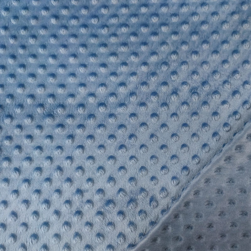 Tessuto Minky Dots Lux Avio 