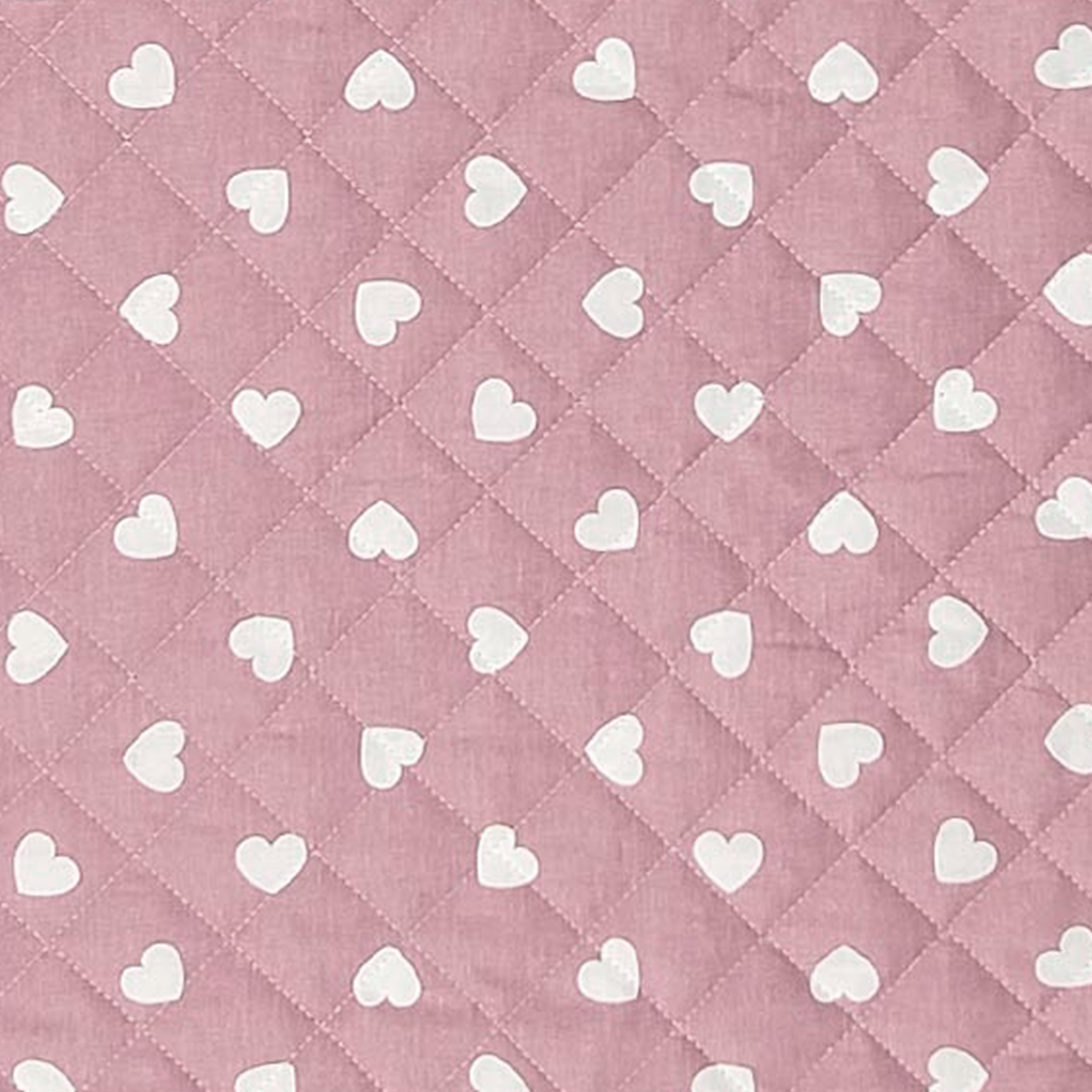 Sacco Nanna Cuori Bianchi con Sfondo Rosa Antico