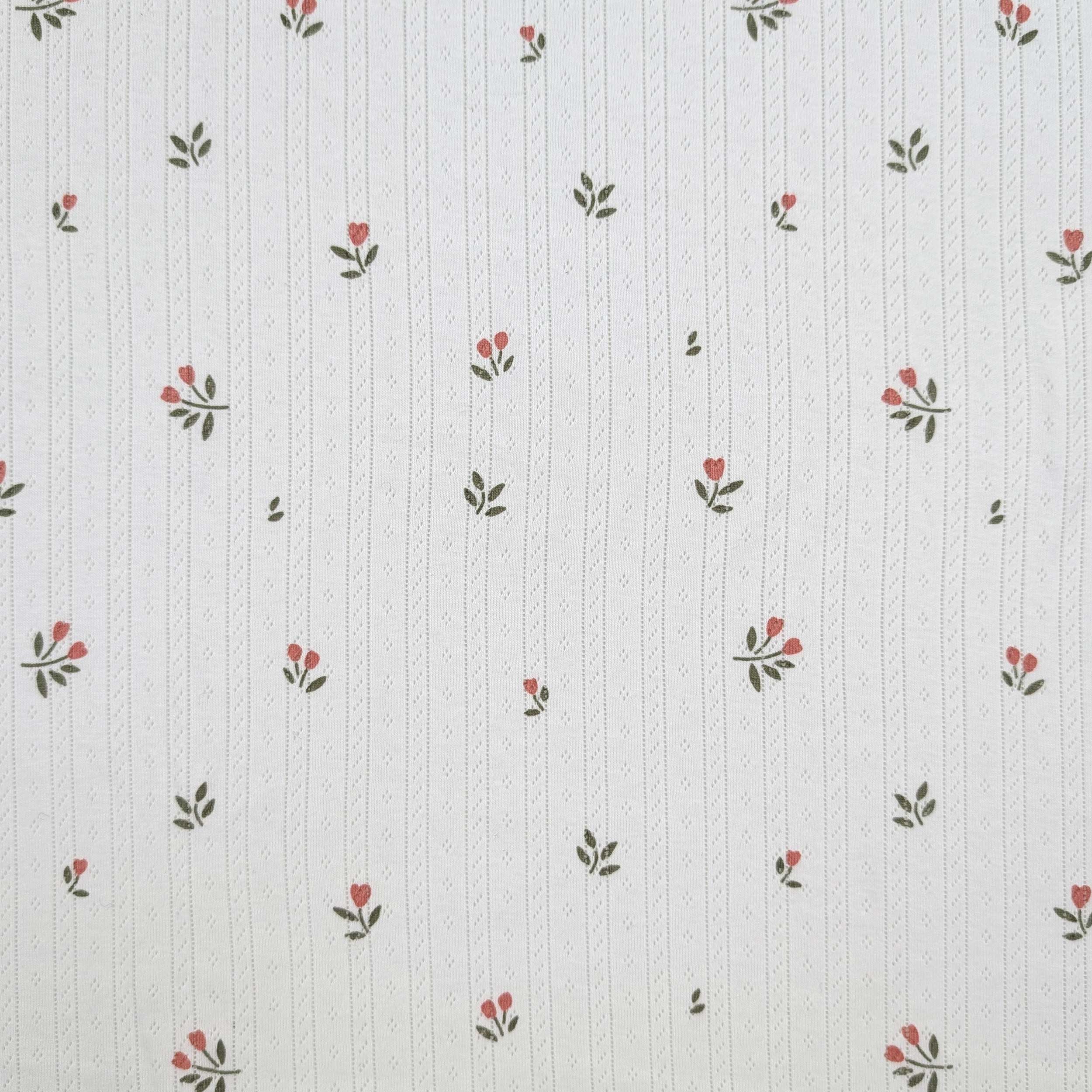 Maglia Traforata Puro Cotone Tulipani Image