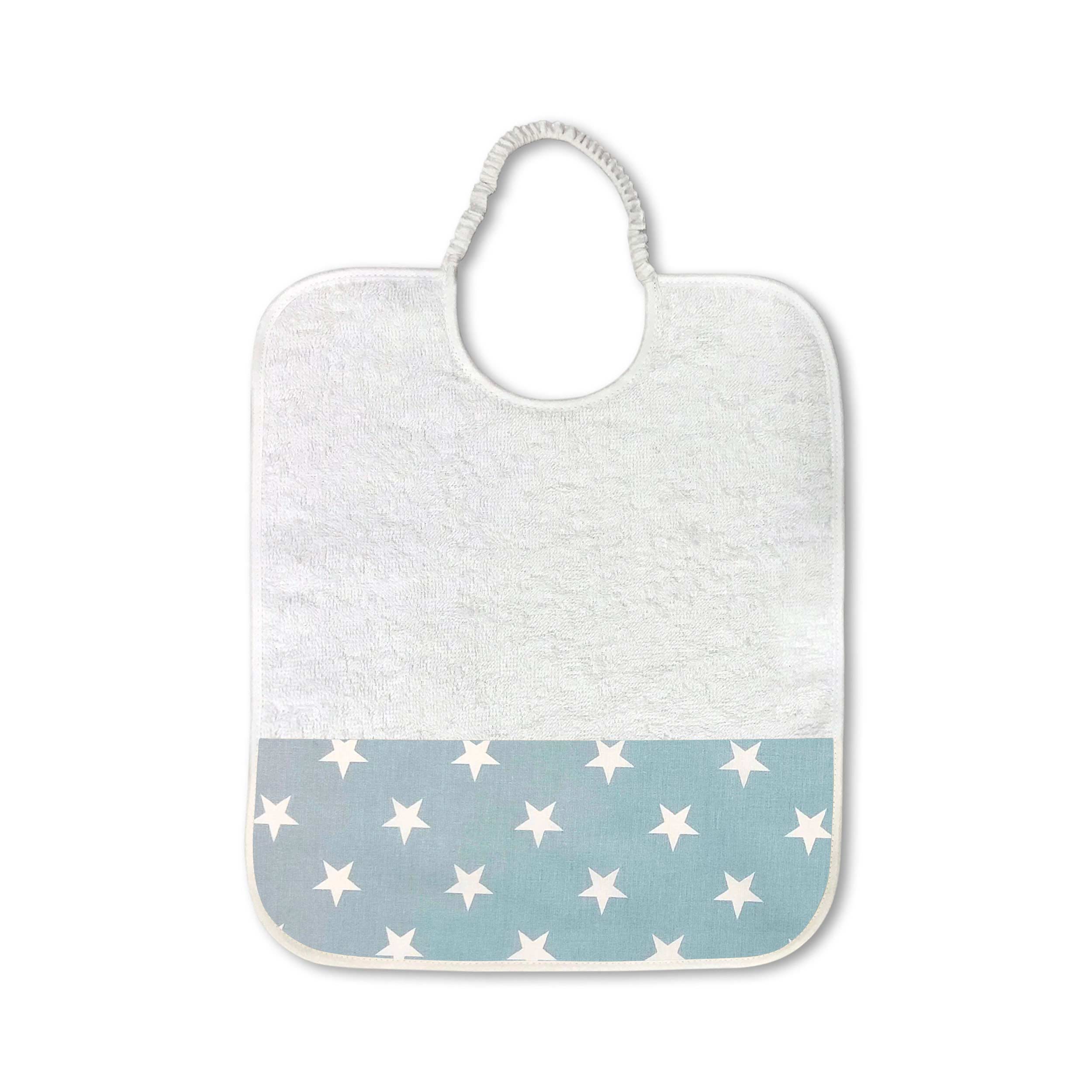Bavaglino Stelle Bianche con Sfondo Azzurro