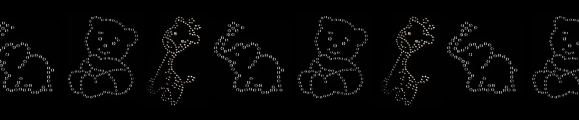 applicazioni termoadesive strass animali panini tessuti