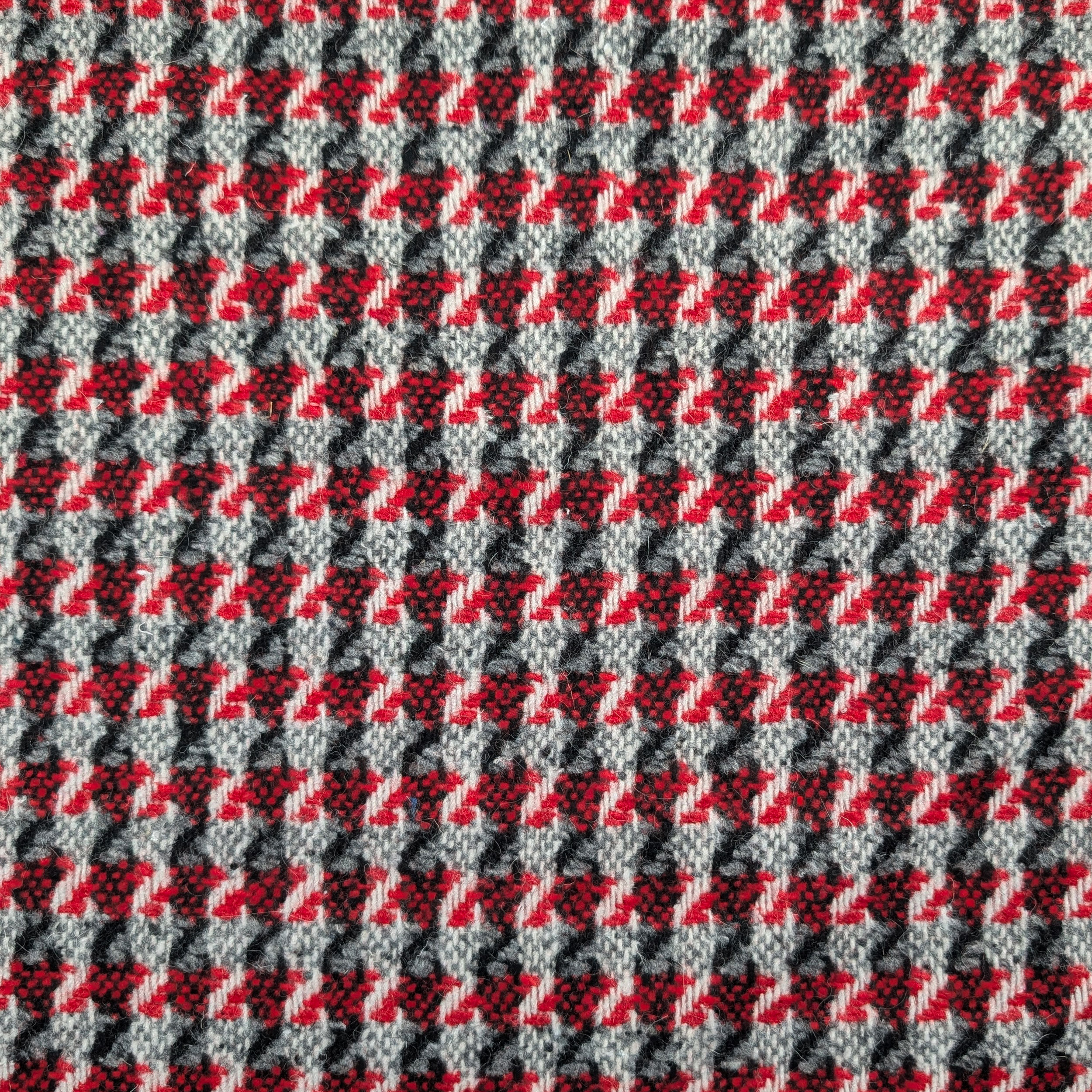 Misto Lana Righe Astratte Rosso e Nero Image