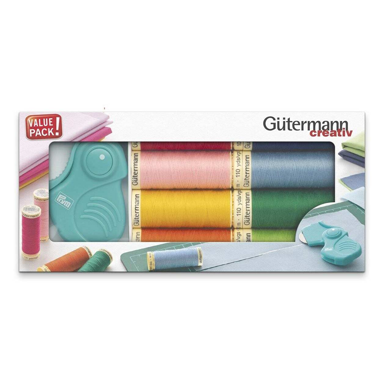 Gutermann Cucitutto Creative 8 Bobine con Taglierina Prym