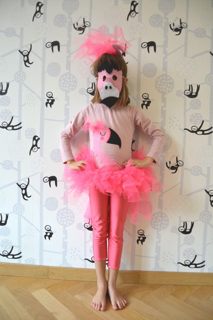 Carnavalife Vestito Fenicottero Bambina Per Costume Fenicottero