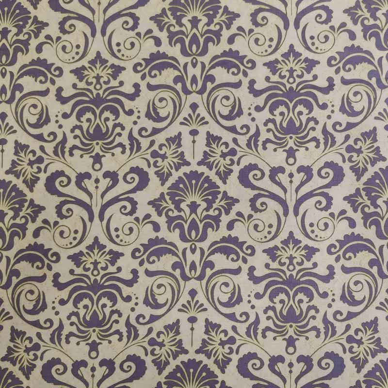Ritaglio Tessuto Gutermann Decorazioni Viola Sfondo Giallo 50x145 cm