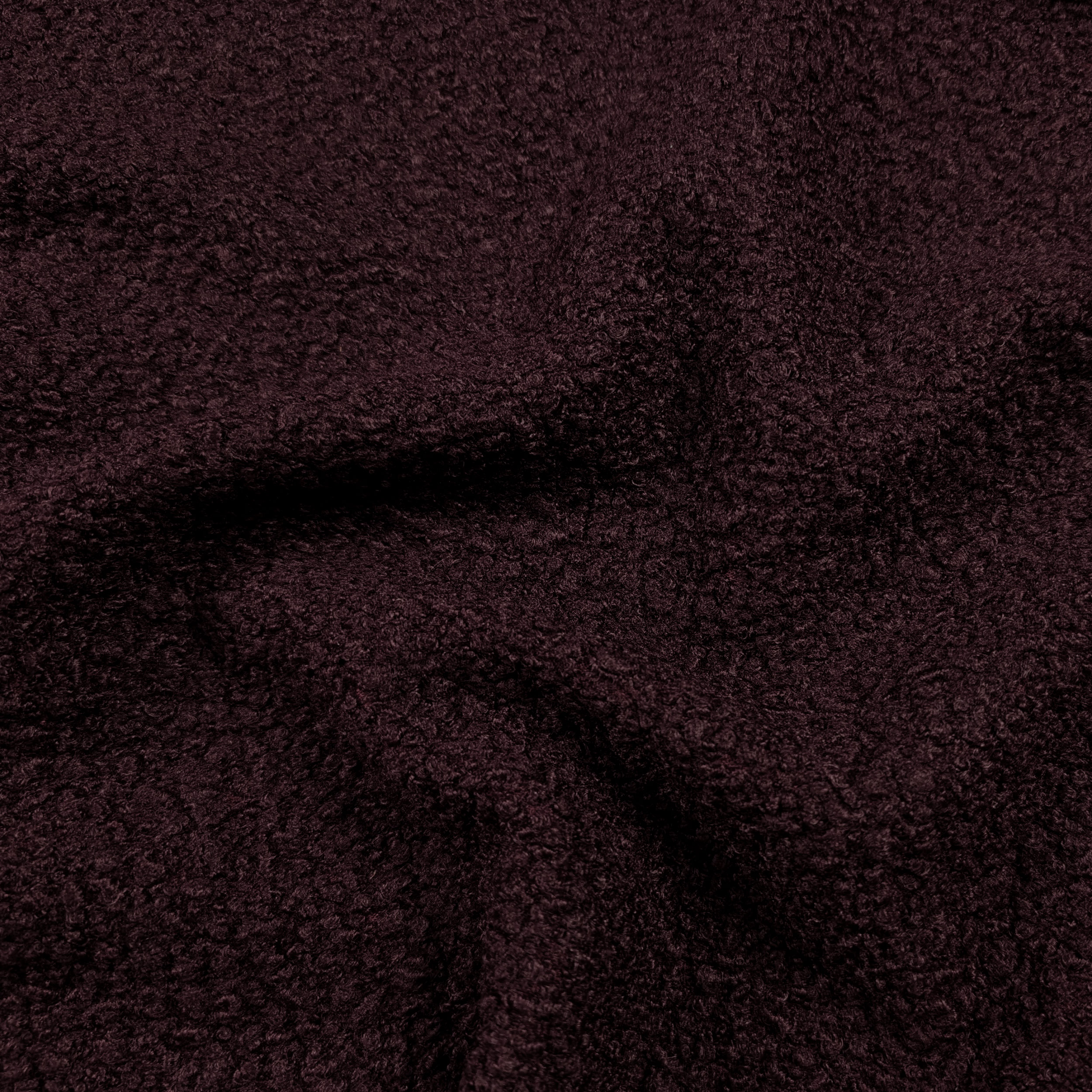 Cappotto Bouclè Tinta Bordeaux Image